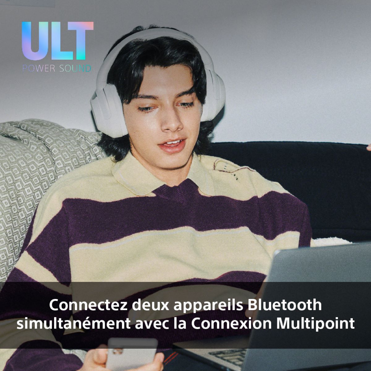Voir la diapositive 7 : SONY Casque sans fil ULT Wear WH-ULT900NB - Noir