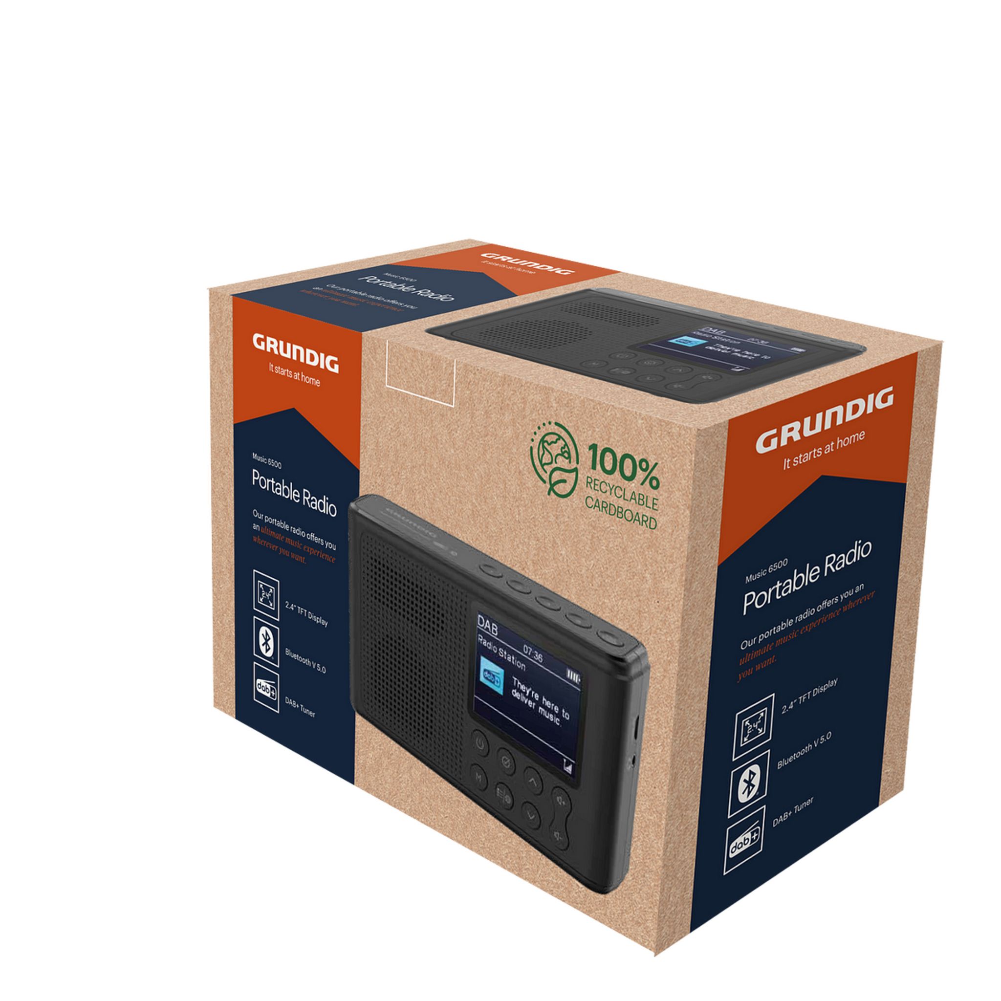 Voir la diapositive 2 : GRUNDIG Radio DAB+ Music6500b - Noir