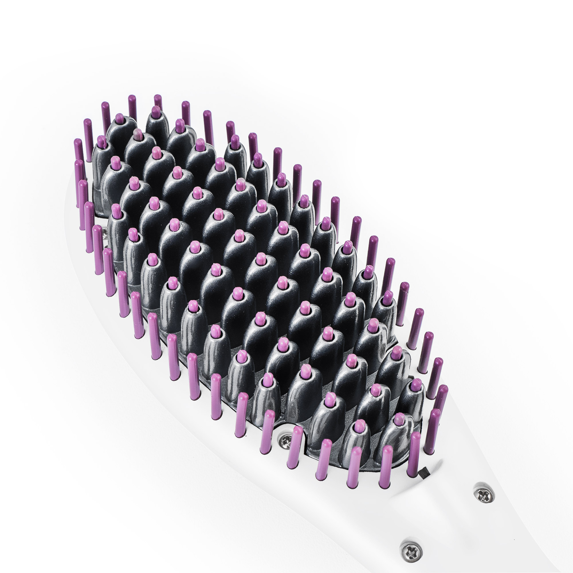 Voir la diapositive 2 : YOGHI Brosse chauffante et lissante BRUSH'INN - Blanc