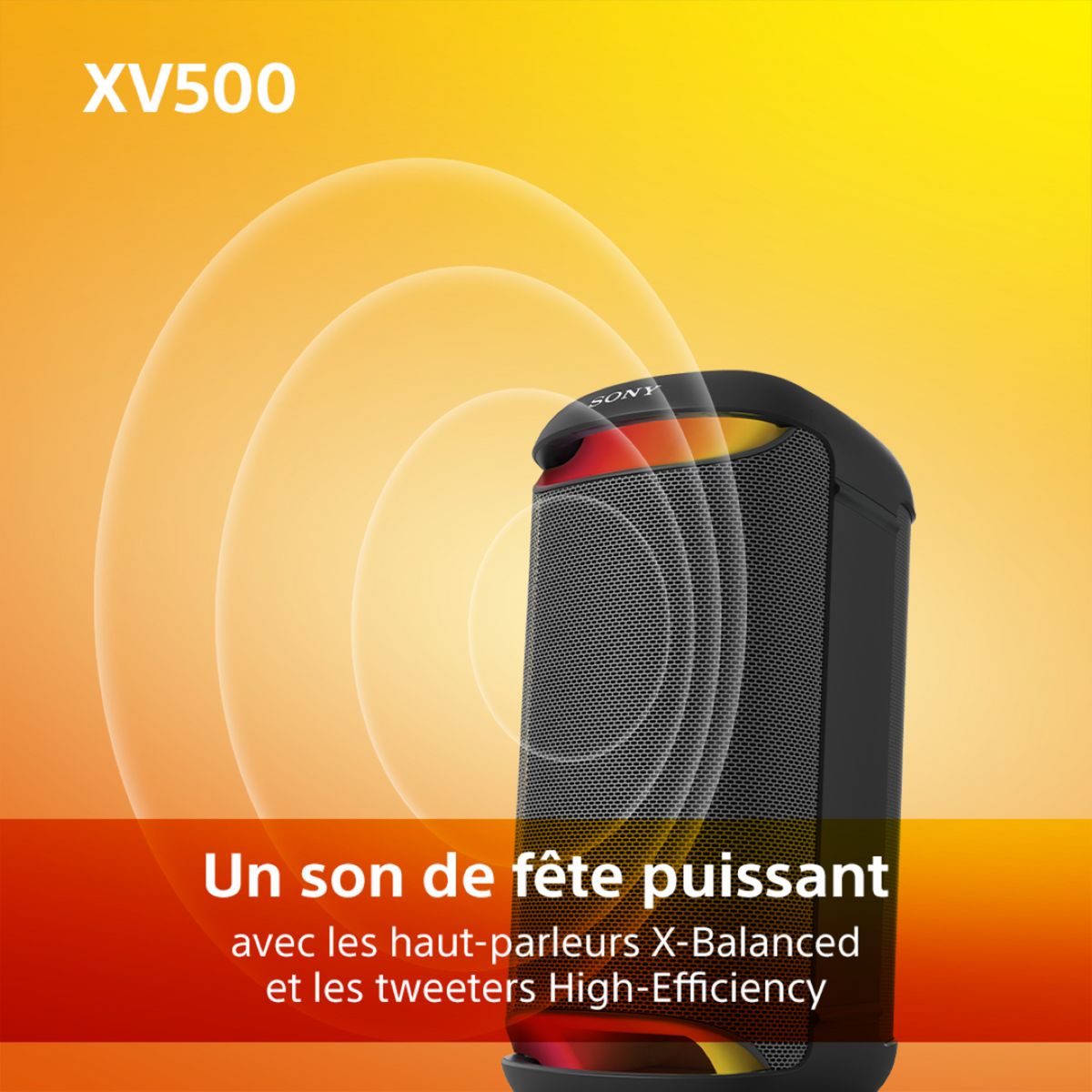 SONY Enceinte XV 500 - Noir