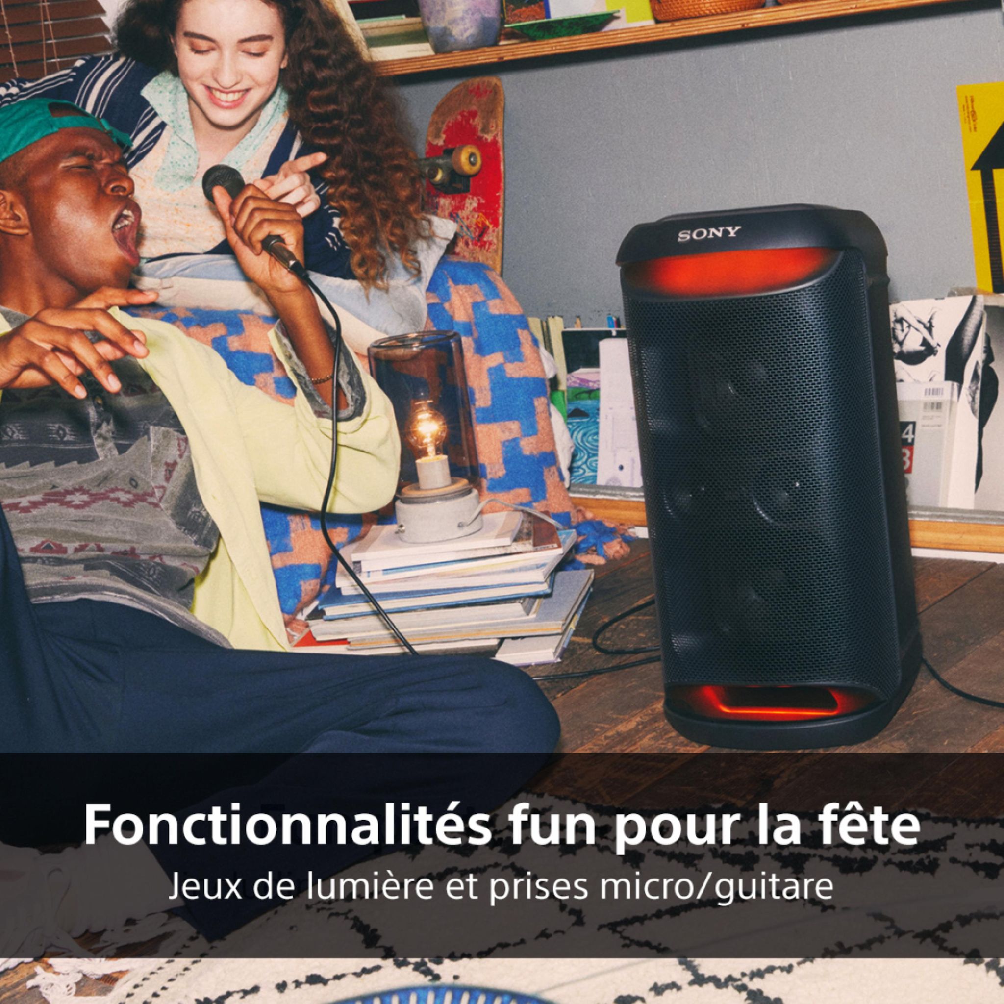 Voir la diapositive 5 : SONY Enceinte XV 500 - Noir