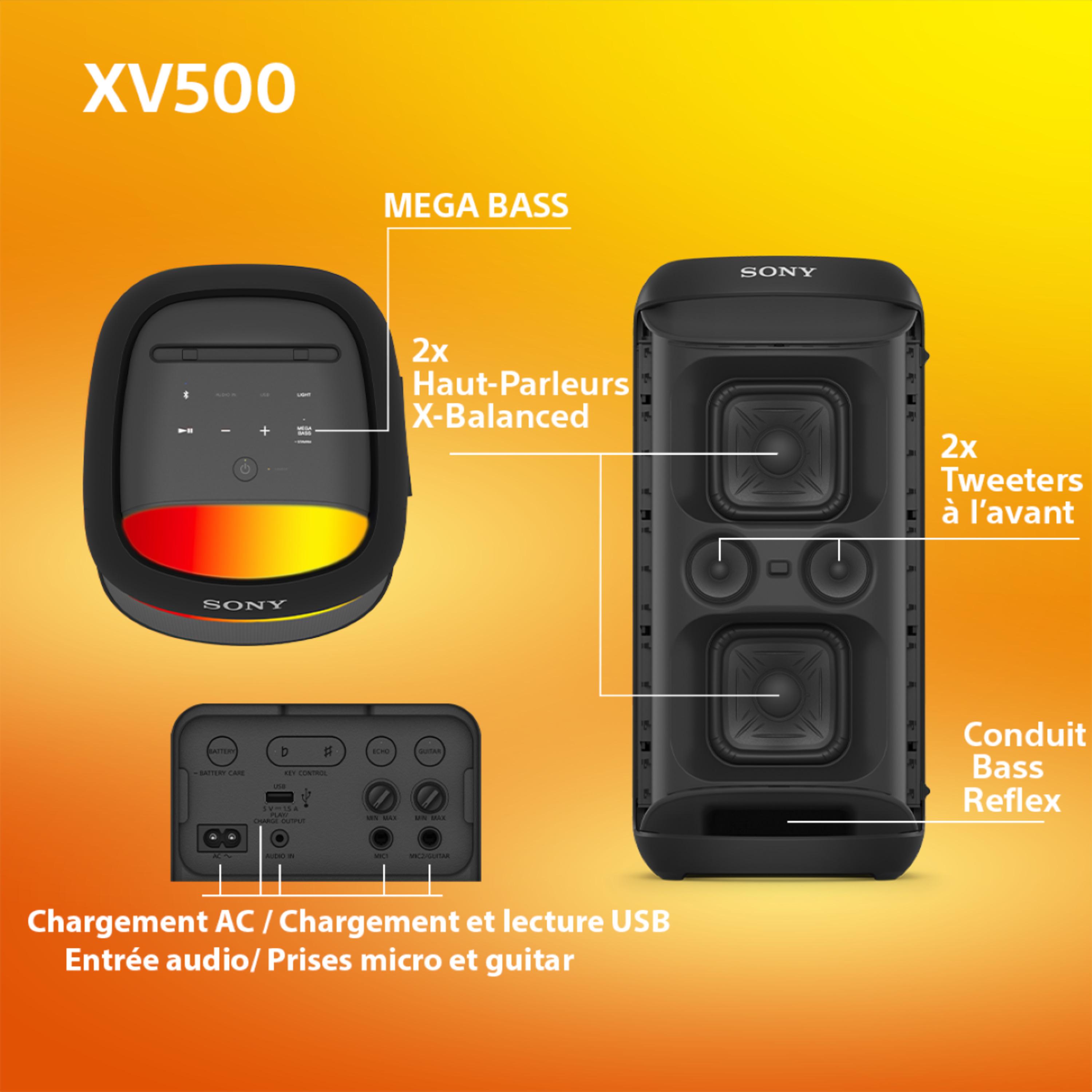 Voir la diapositive 6 : SONY Enceinte XV 500 - Noir