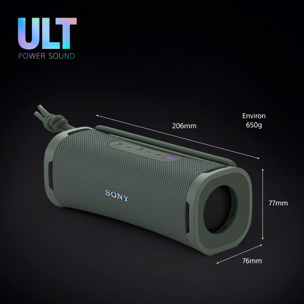 Voir la diapositive 9 : SONY Enceinte portable sans fil Bluetooth ULT Field 1 - Gris forêt