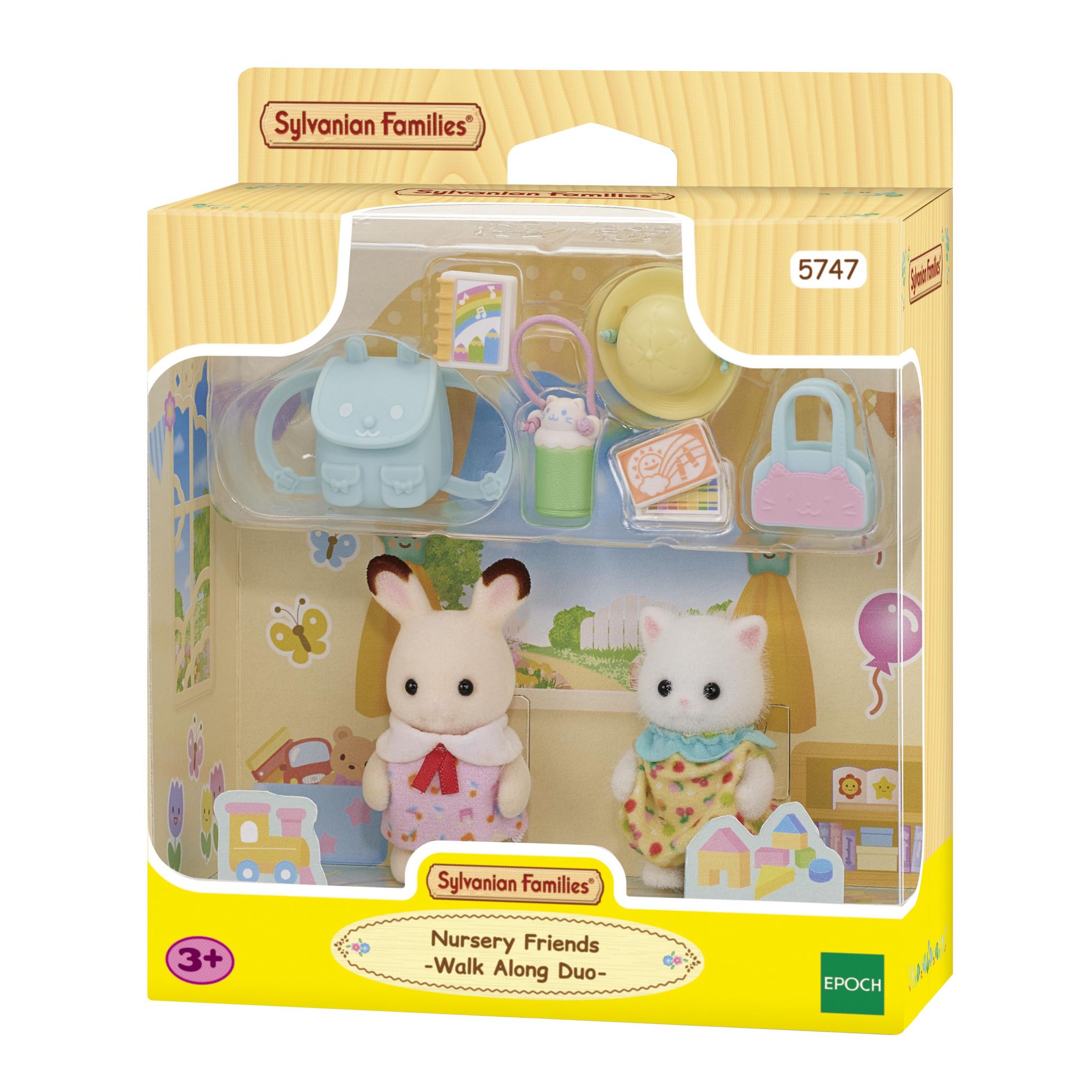 Voir la diapositive 2 : EPOCH D'ENFANCE Duo des bébés en promenade Sylvanian Families