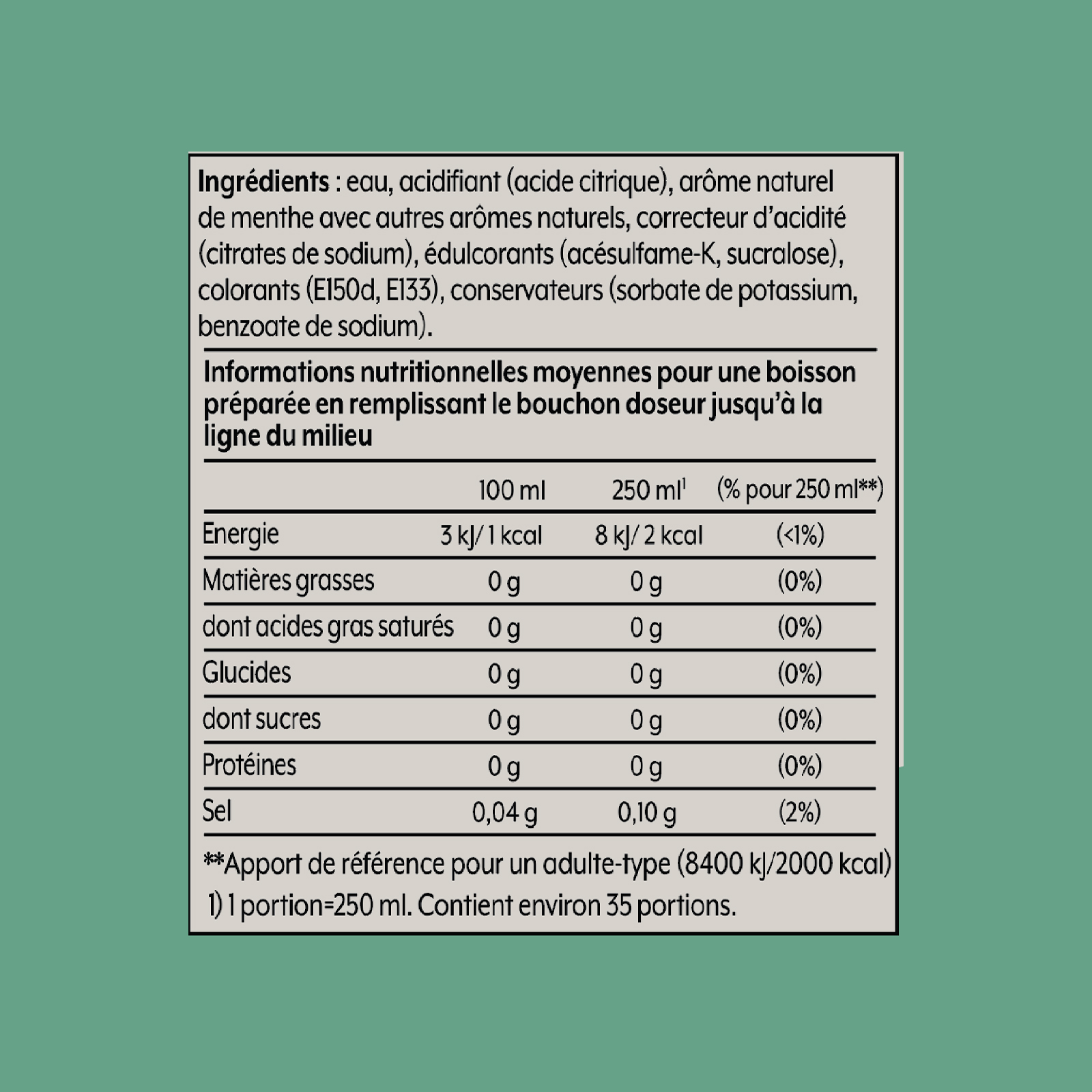 Voir la diapositive 8 : SODASTREAM Concentré Menthe sans sucres 440 ml