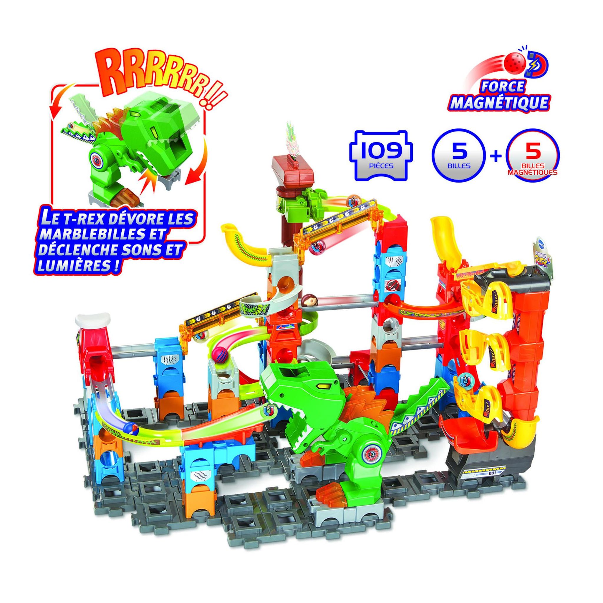 Voir la diapositive 12 : VTECH Set Marble Rush Dino Adventure Magnétic XL 400E