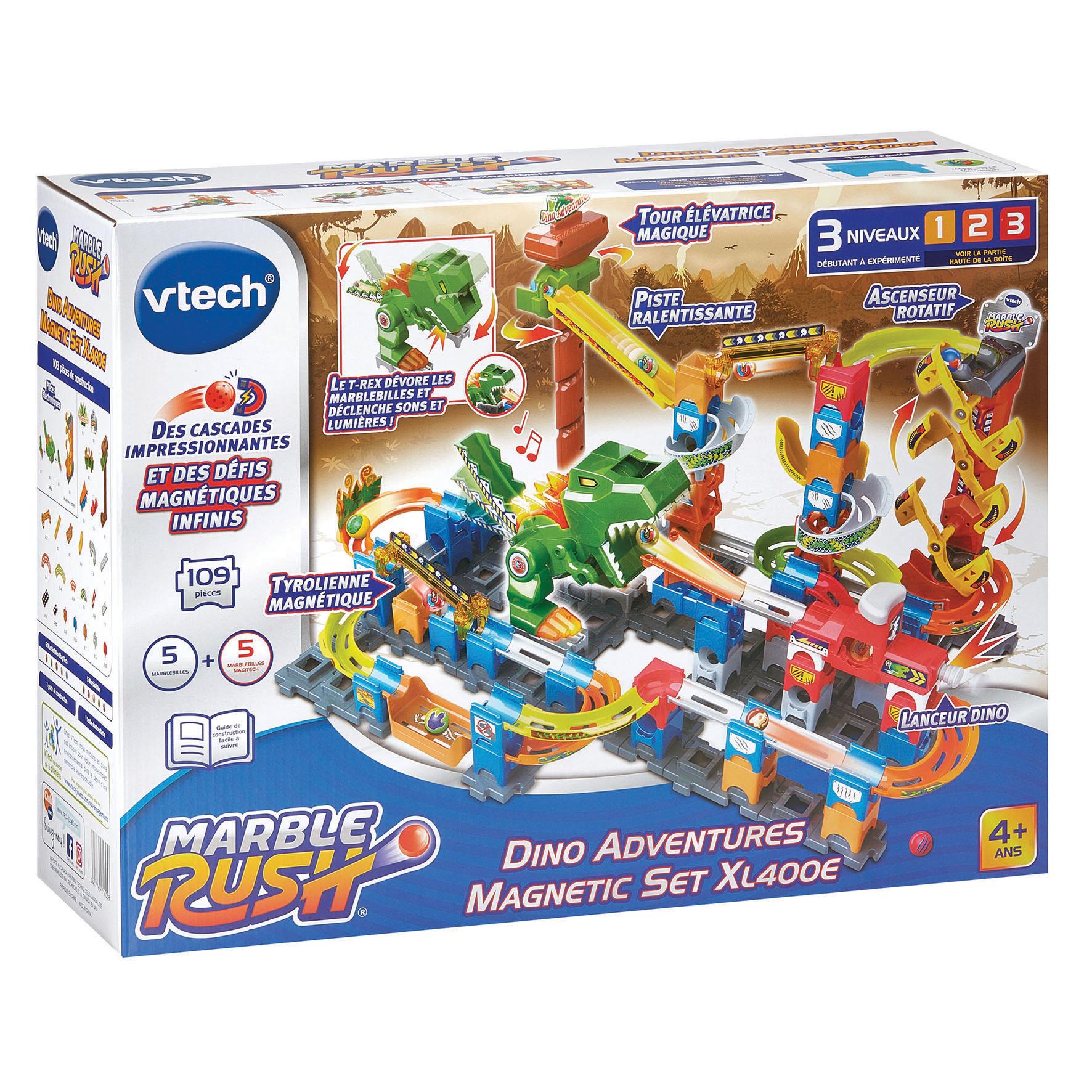Voir la diapositive 5 : VTECH Set Marble Rush Dino Adventure Magnétic XL 400E