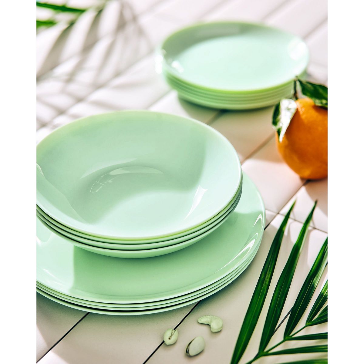 LUMINARC Service d'assiettes 18 pièces DIWALI PARADISE GREEN