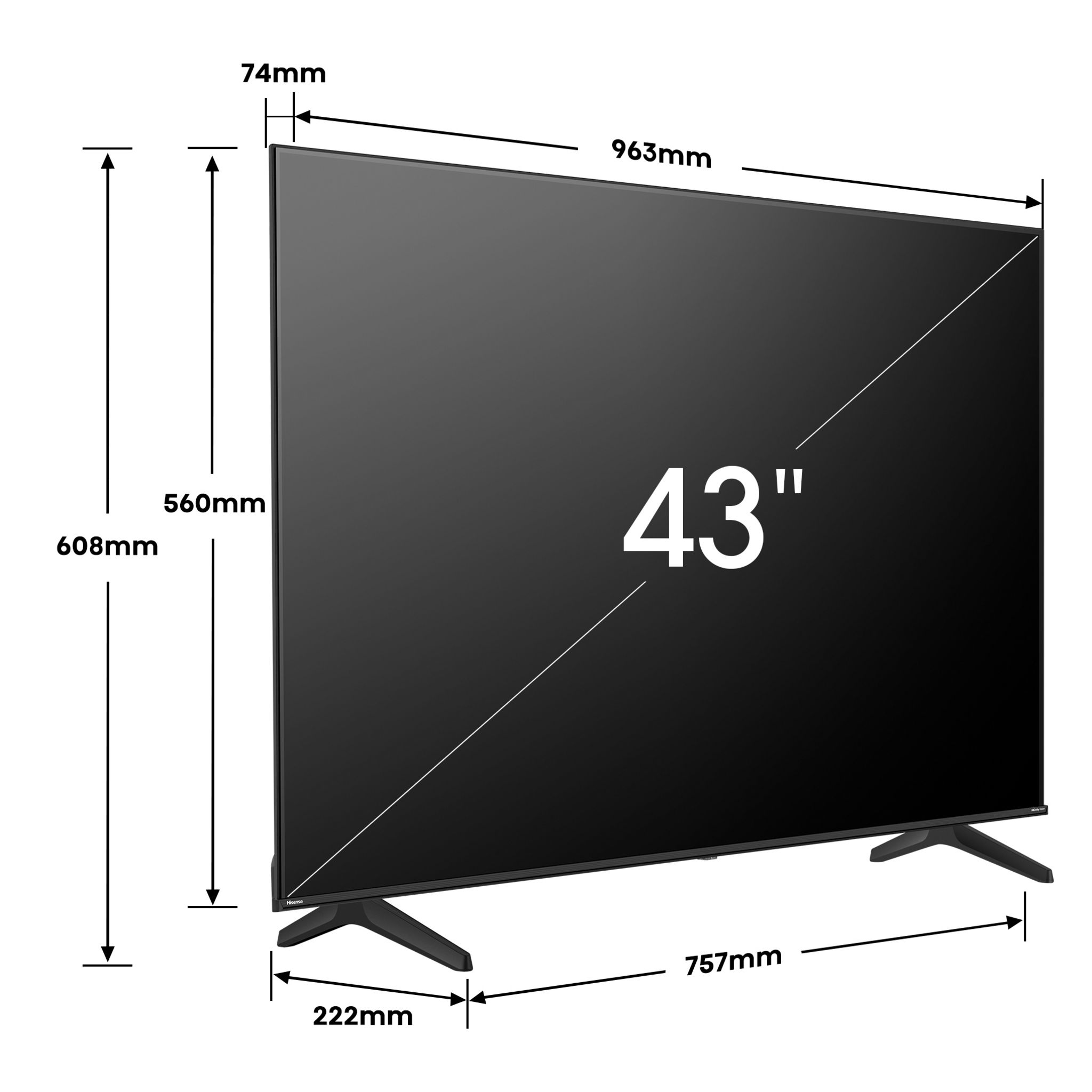 Voir la diapositive 5 : HISENSE TV UHD 4K 43A6N 2024