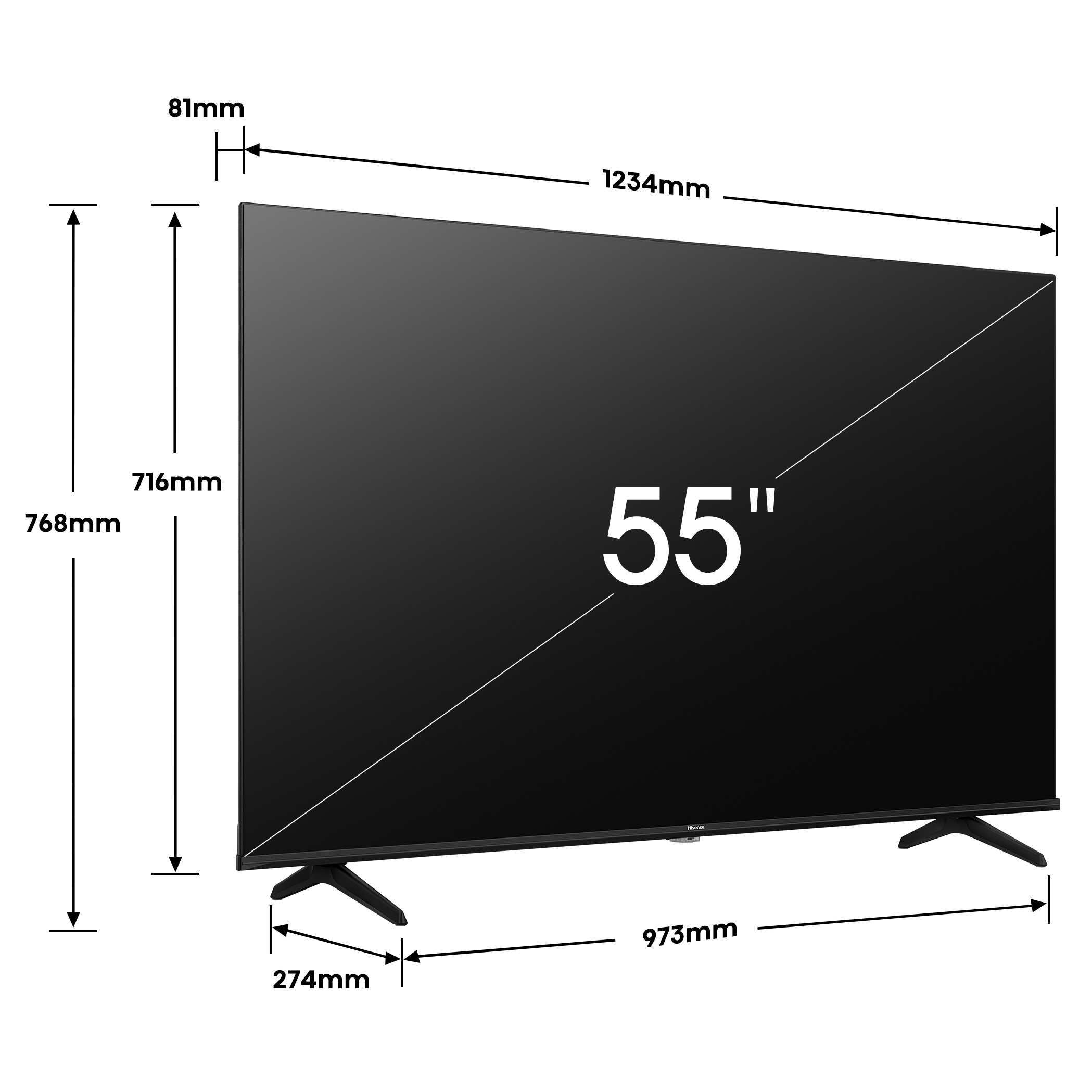 Voir la diapositive 5 : HISENSE 55E78NQ 2024 TV QLED 4K Ultra HD 139 cm Smart TV
