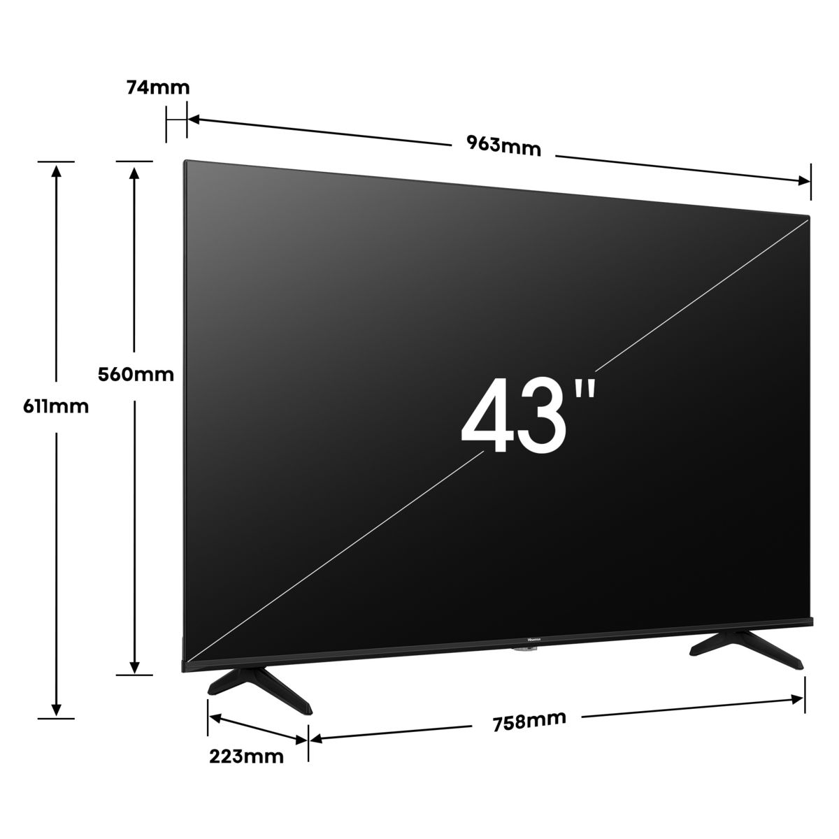 HISENSE TV QLED 4K 43E7NQ 2024