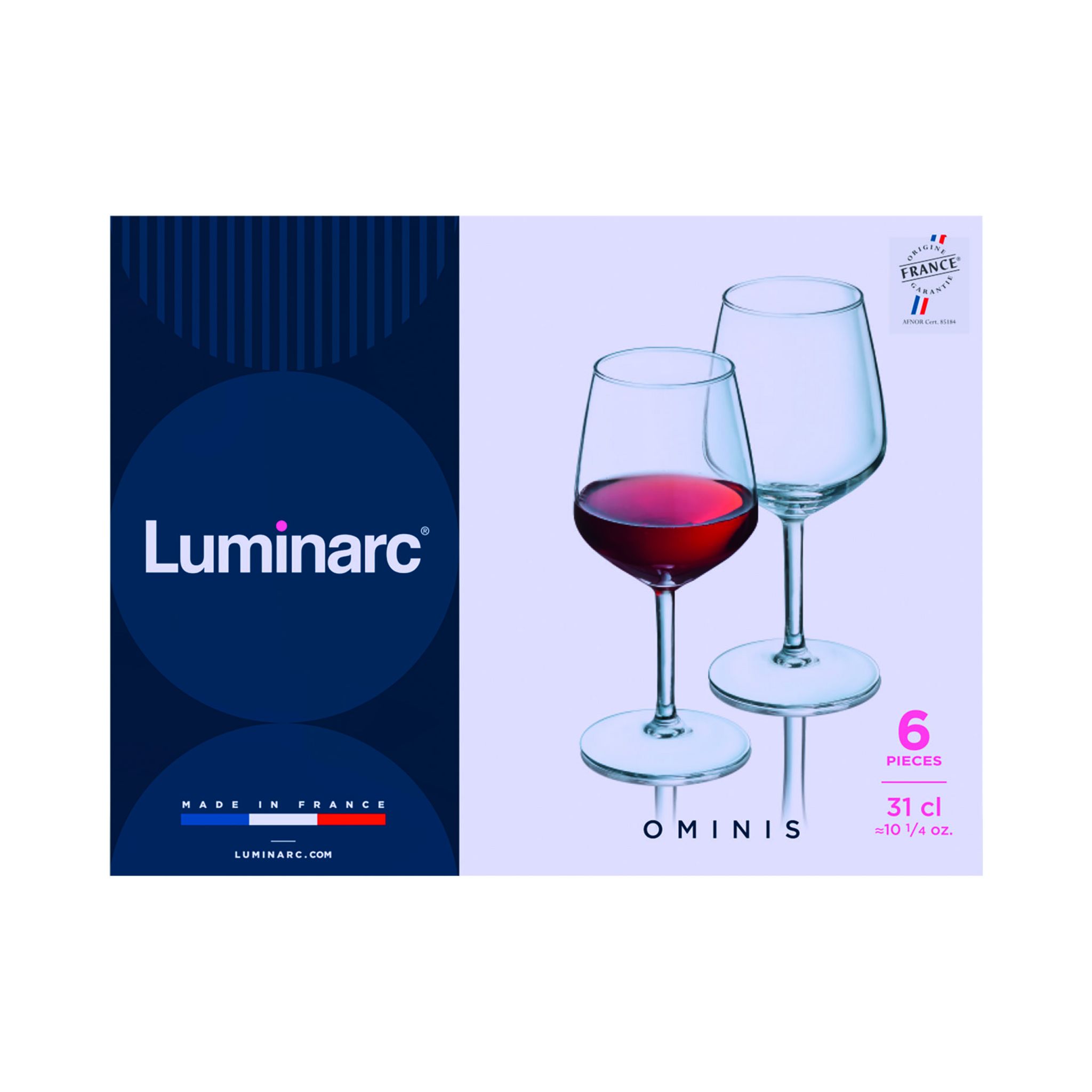 6 VERRES A EAU FORME HAUTE 31CL OCTIME DIAMOND LUMINARC – Agadir