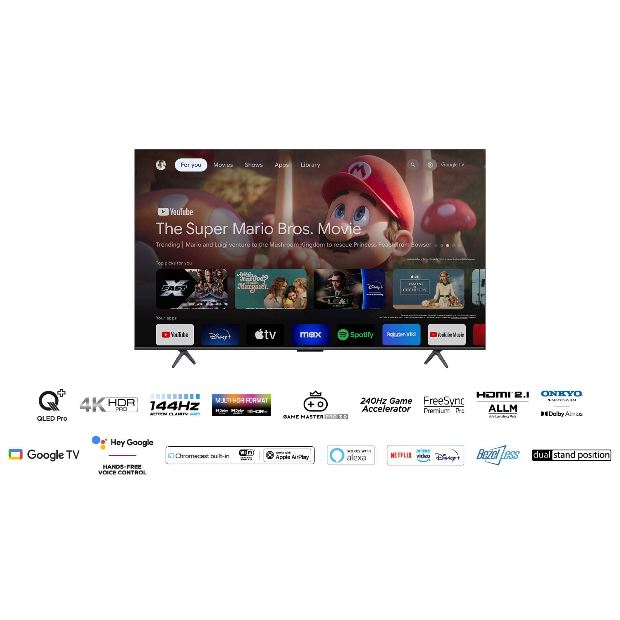 Voir la diapositive 2 : TCL TV QLED 65C72B