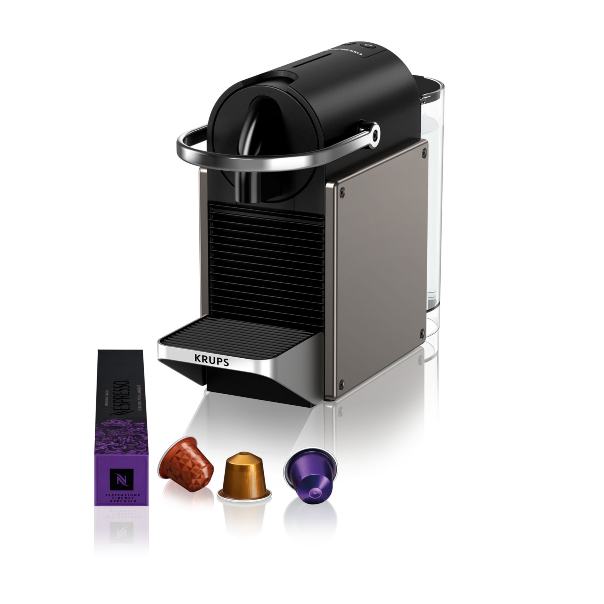 Voir la diapositive 4 : KRUPS Machine à café Nespresso Pixie YY5290FD - Noir et titane