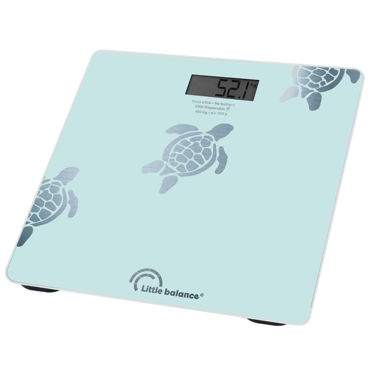 LITTLE BALANCE Balance pèse personne TORTUE8730 - Bleu