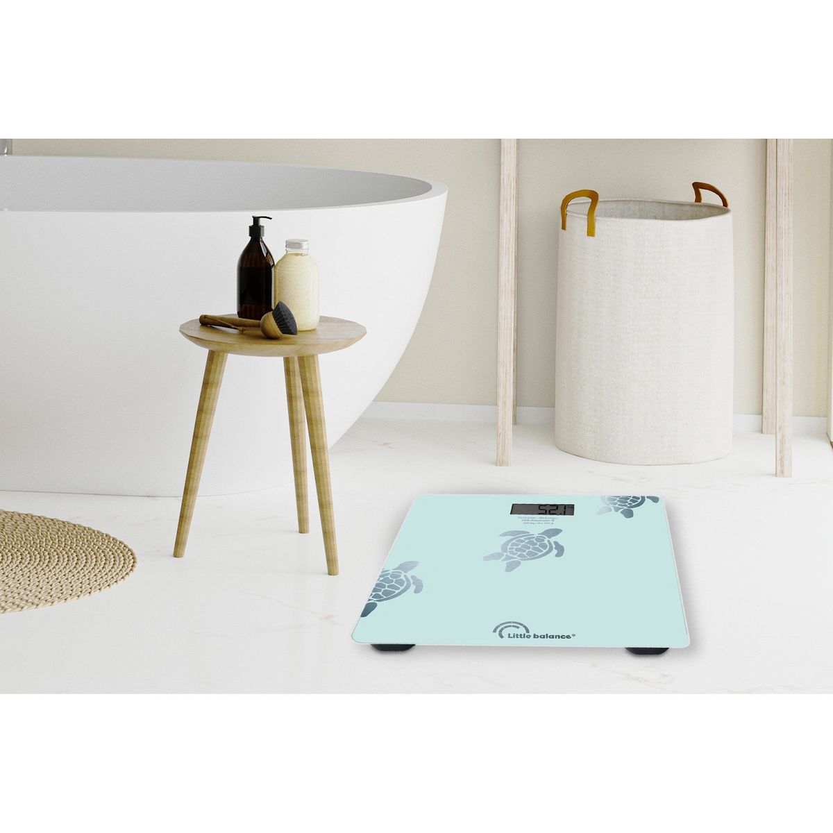LITTLE BALANCE Balance pèse personne TORTUE8730 - Bleu