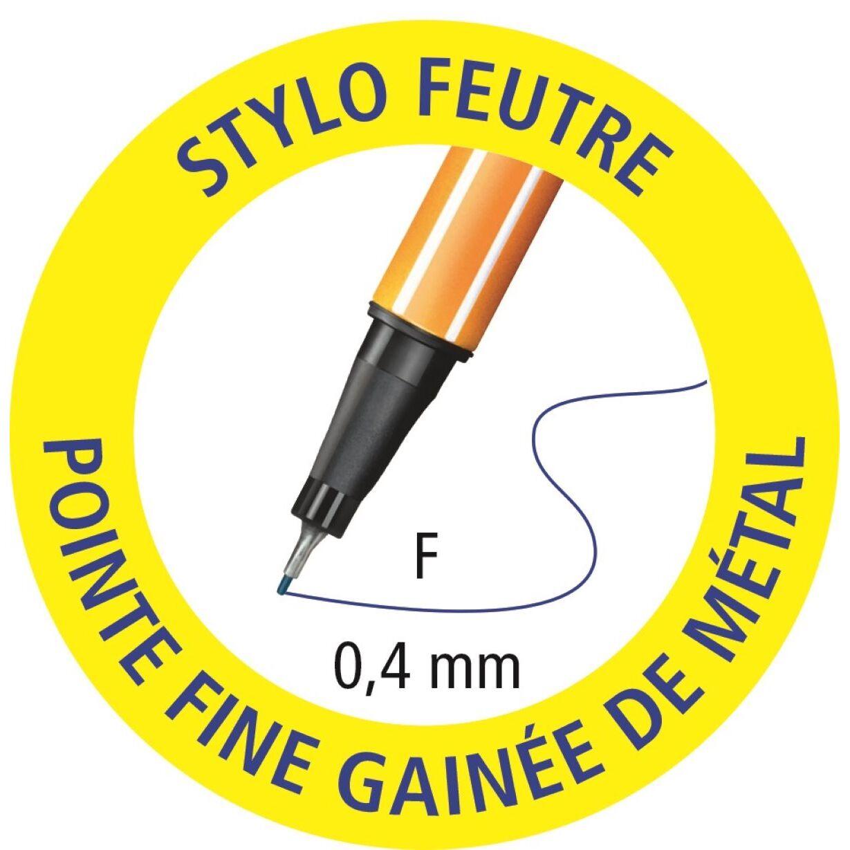 Voir la diapositive 5 : STABILO Stylos Feutres x12 Point 88 Pointe fine - Multicolore