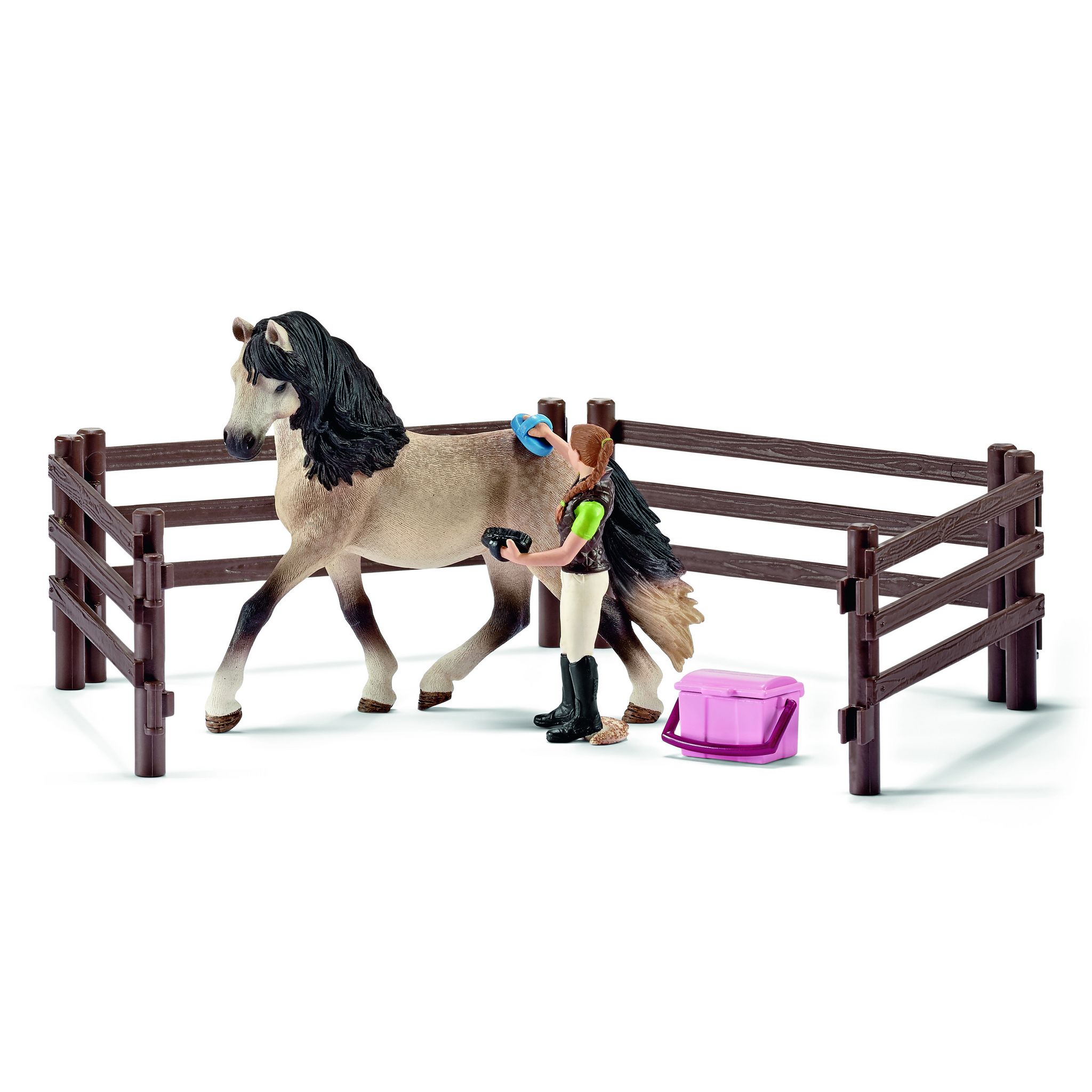 Voir la diapositive 2 : SCHLEICH Kit Soin chevaux Andalous Horse Club