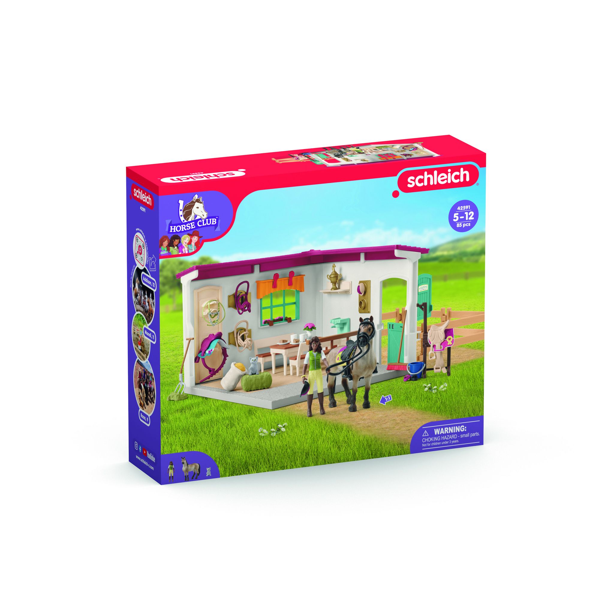 Voir la diapositive 9 : SCHLEICH Sellerie Centre Equestre Avec Accessoires et Figurines