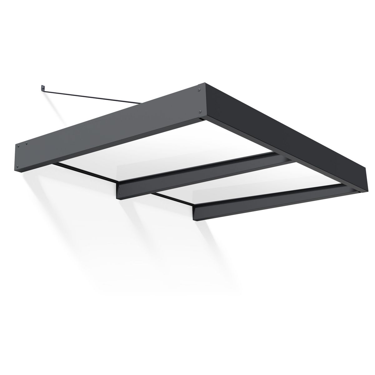 PALRAM Marquise 140 x 192 cm Anthracite/Blanc translucide - SOPHIA XL 2000