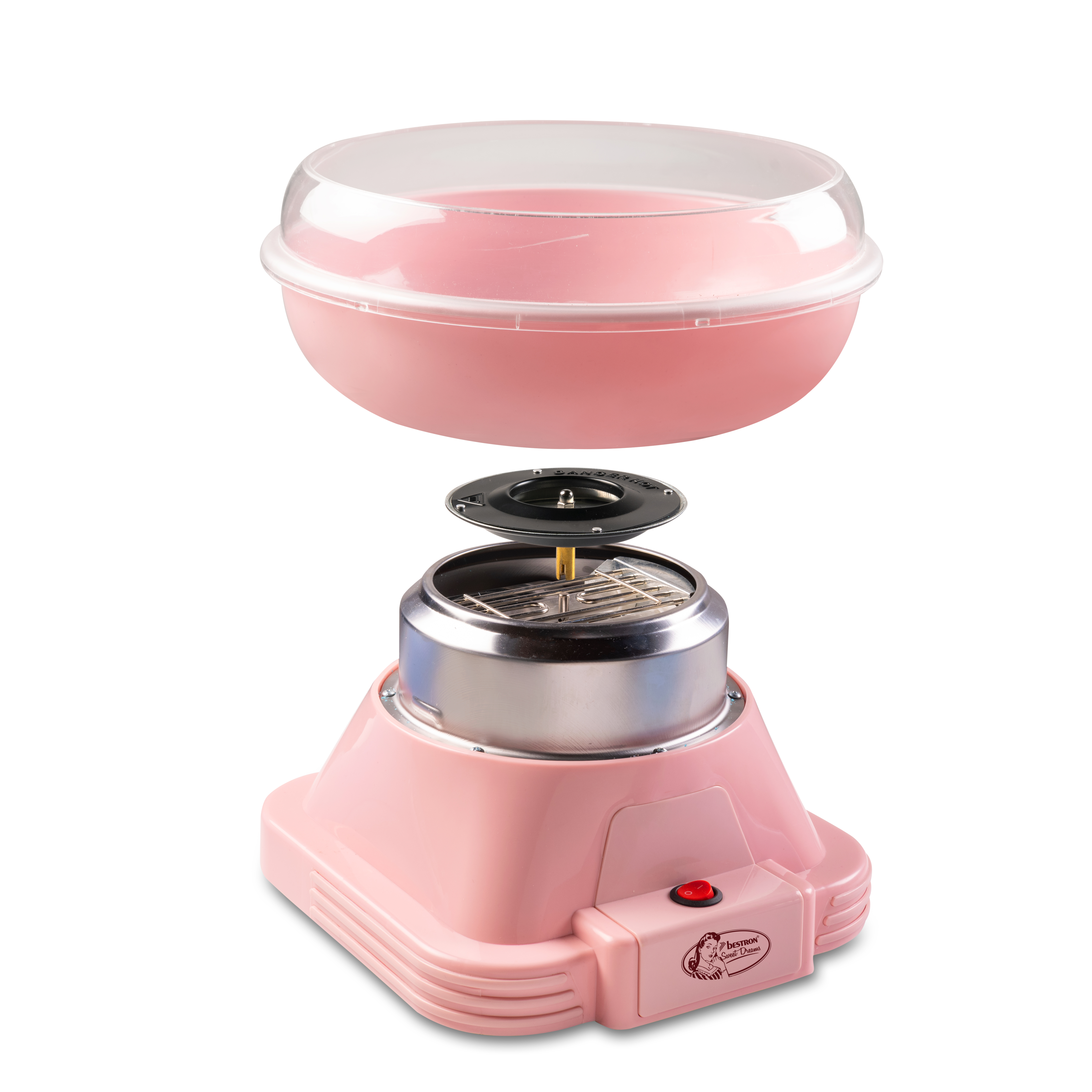Voir la diapositive 4 : BESTRON Appareil à barbe à papa ACCM400P - Rose