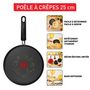 Voir la diapositive 2 : TEFAL Crêpière 25 cm aluminium tous feux dont induction