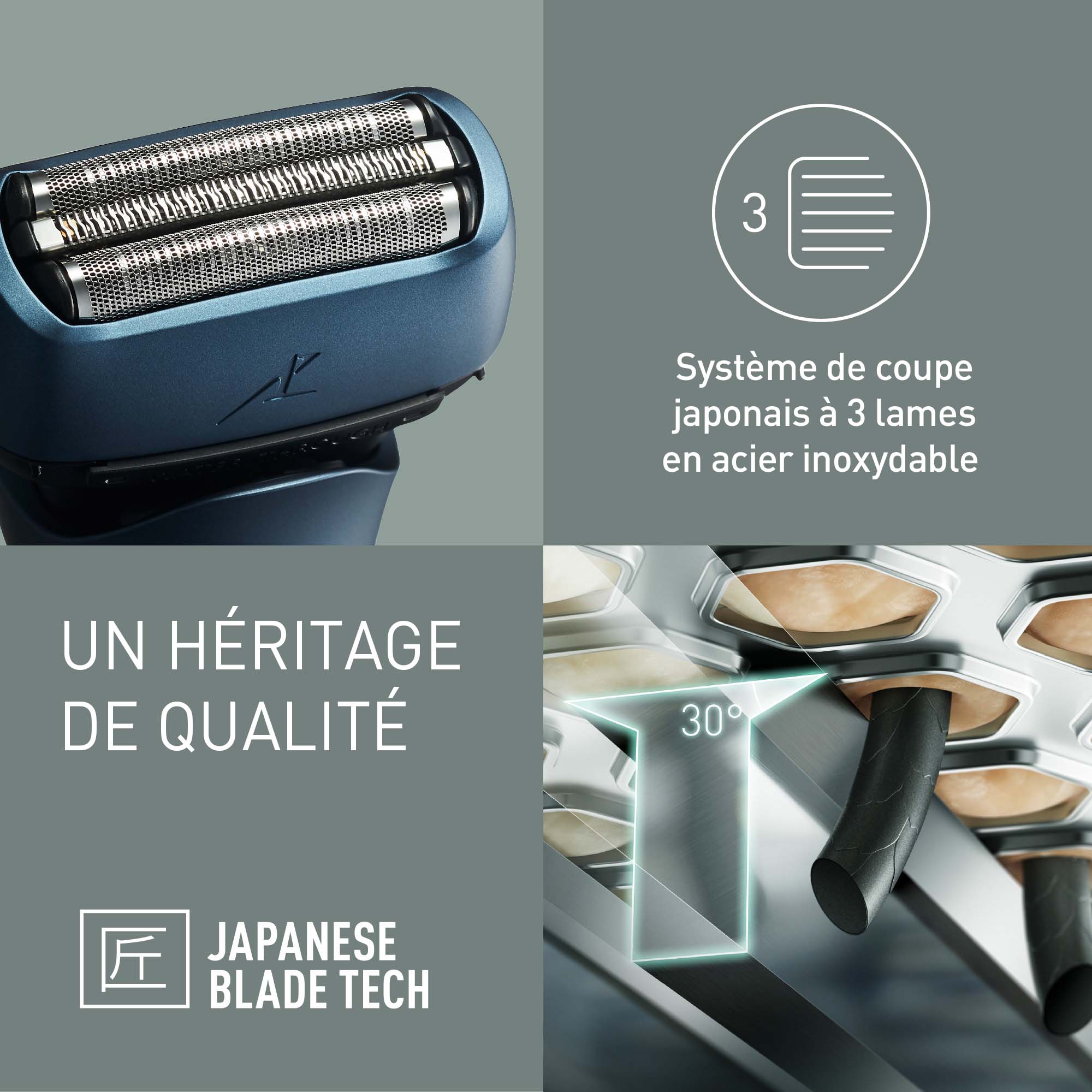 Voir la diapositive 3 : PANASONIC Rasoir électrique ES-LT4B-A803 - Bleu