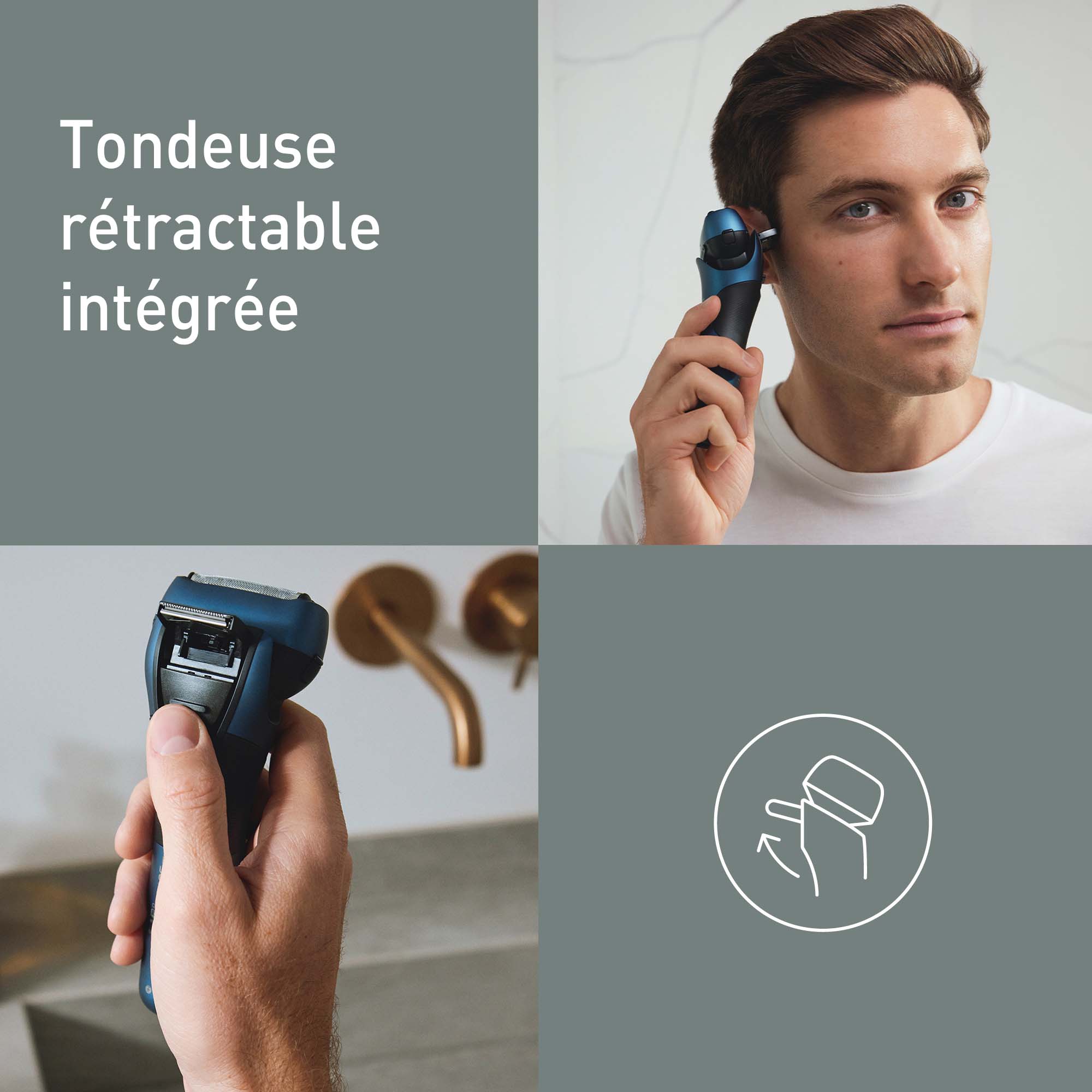 Voir la diapositive 9 : PANASONIC Rasoir électrique ES-LT4B-A803 - Bleu