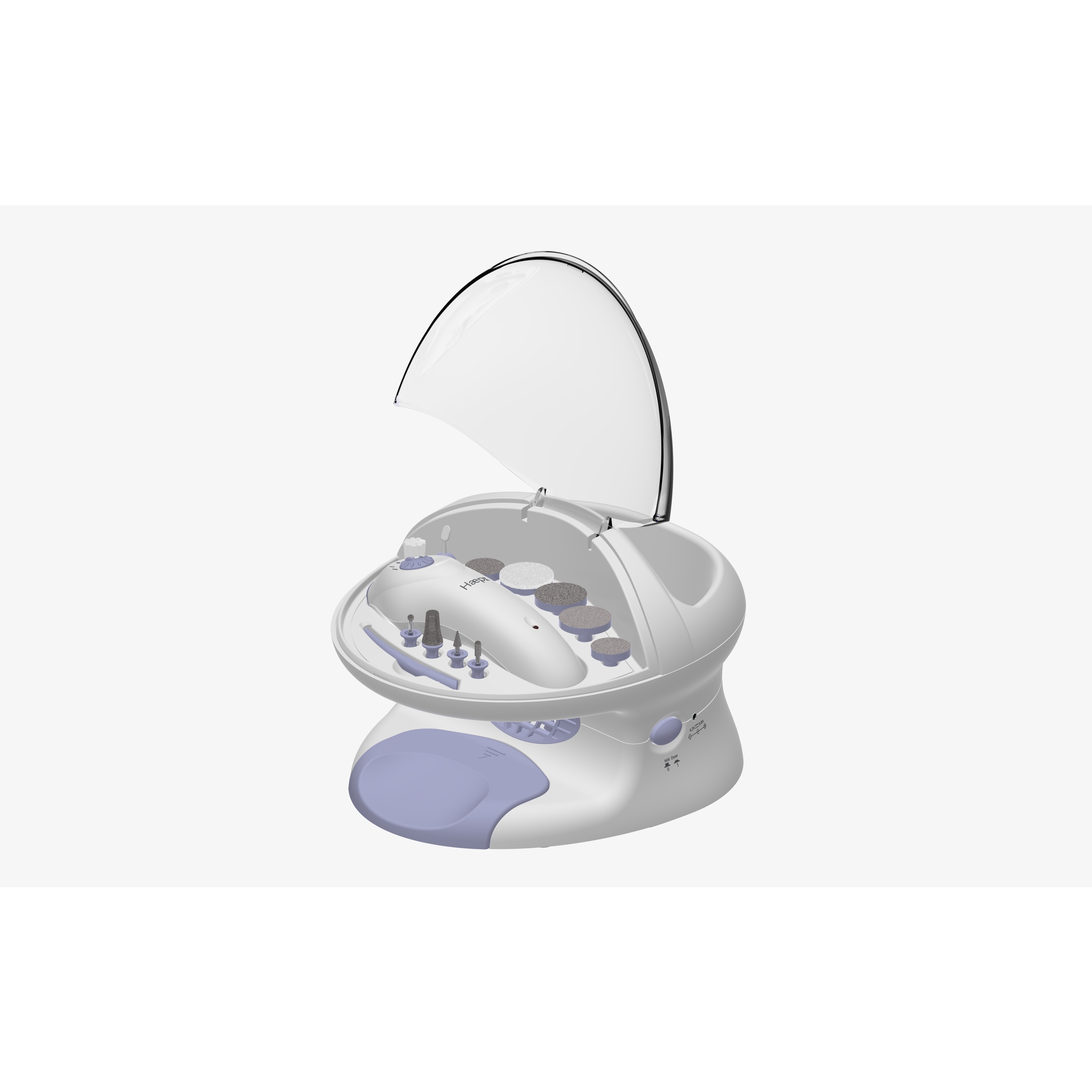 Voir la diapositive 4 : HAEPI Appareil manucure et pédicure IRIS - Blanc