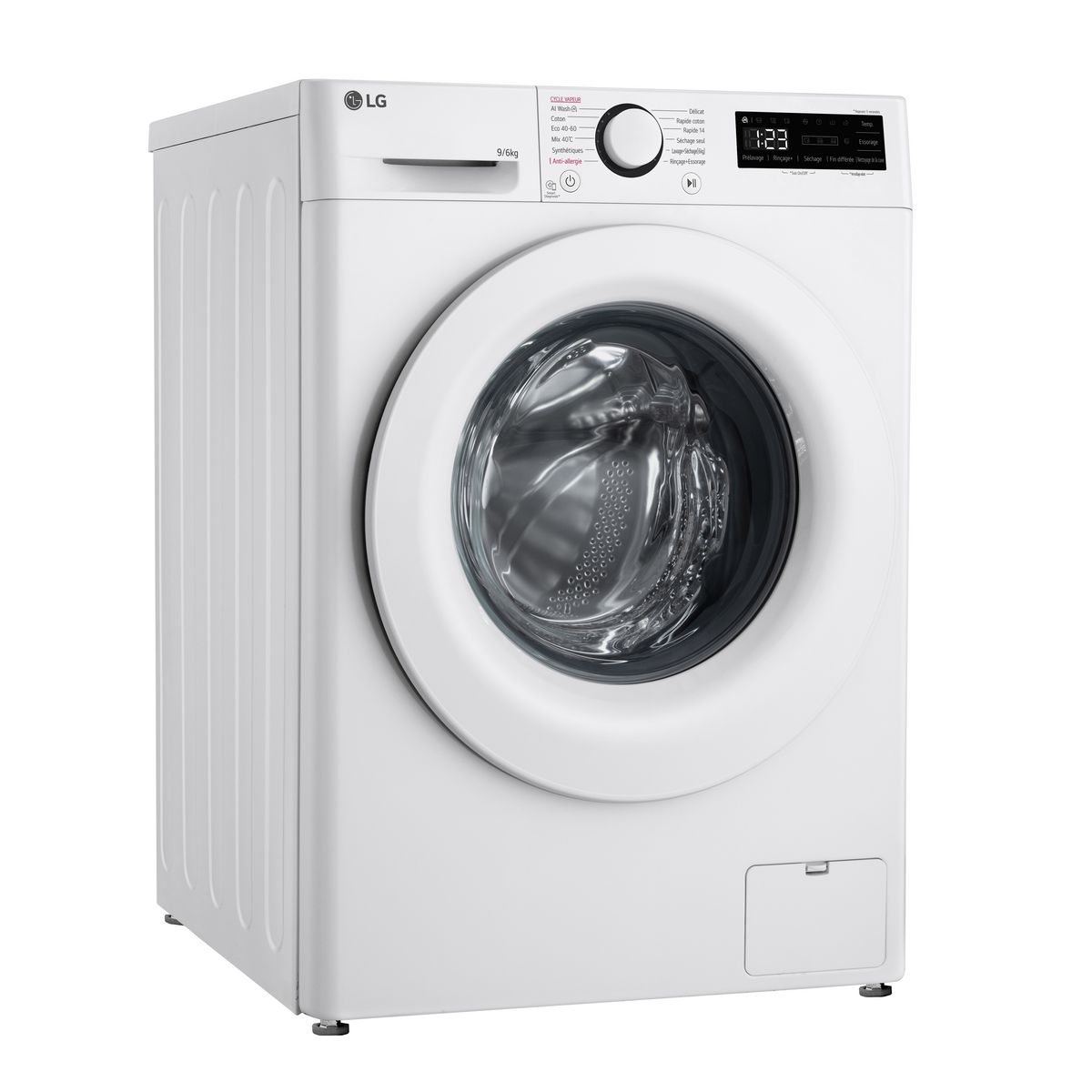 LG Lave linge séchant hublot F964R33WRS, 9 kg lavage, 6 kg séchage, 1400 T/min, D
