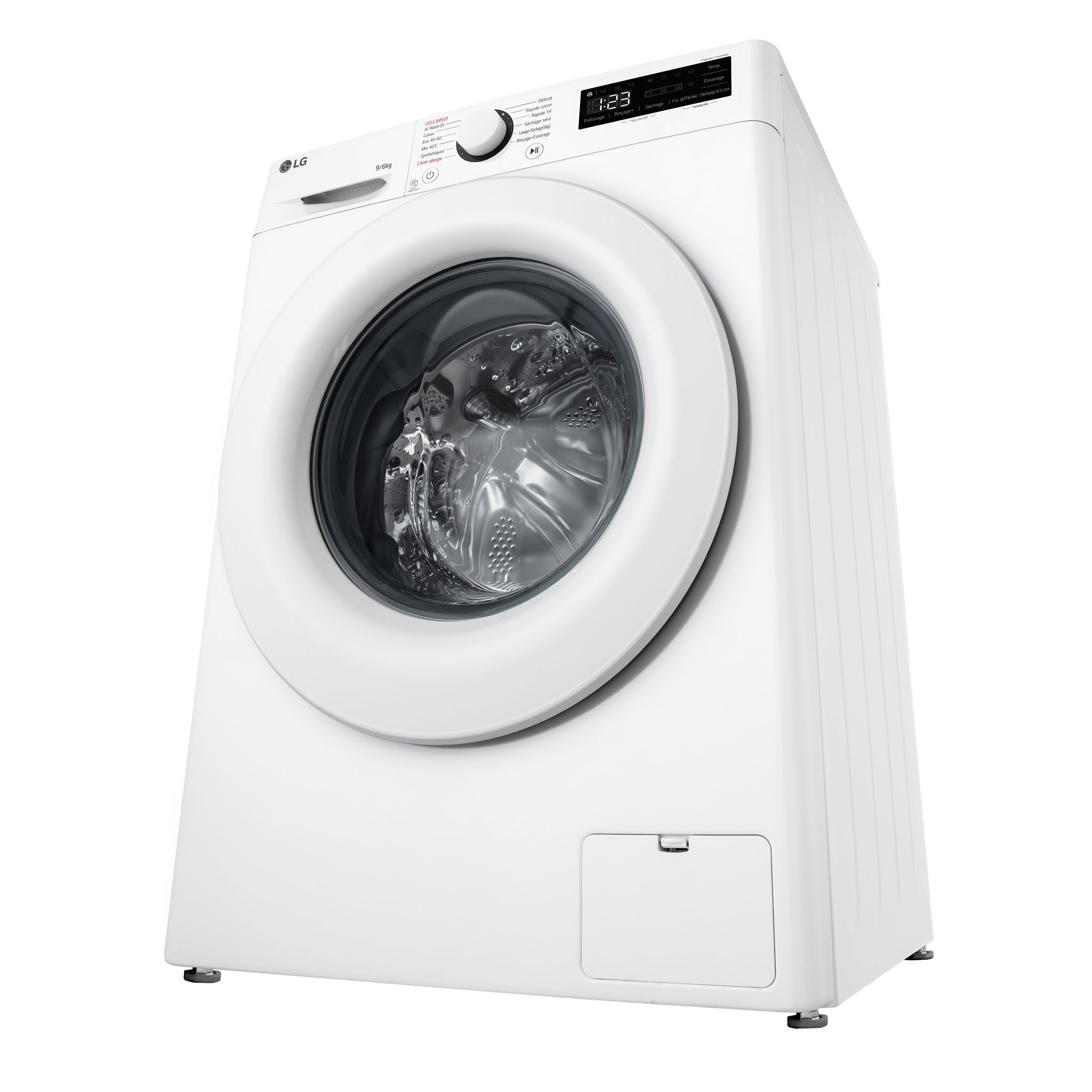 Voir la diapositive 9 : LG Lave linge séchant hublot F964R33WRS, 9 kg lavage, 6 kg séchage, 1400 T/min, D
