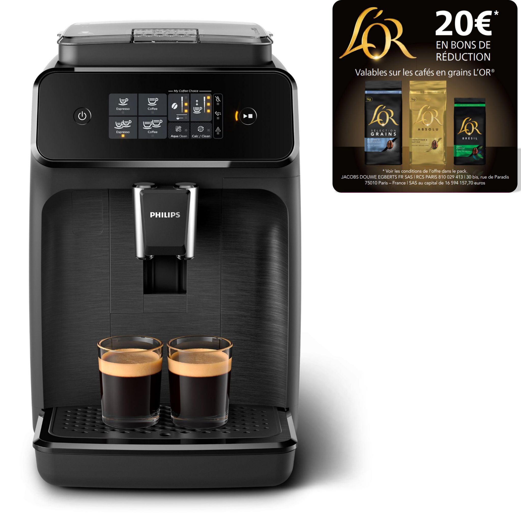 PHILIPS Machine expresso broyeur à grains EP1200/00 - Noir