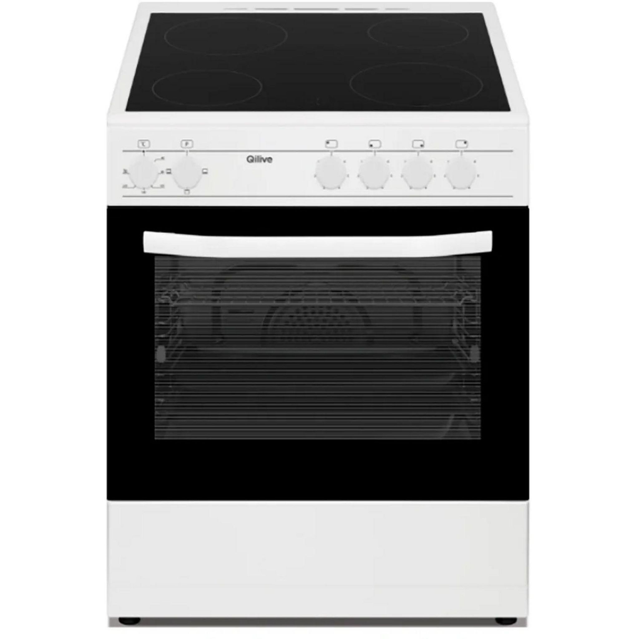 QILIVE Cuisinière vitrocéramique Q.6927 - 60 cm - 4 foyers