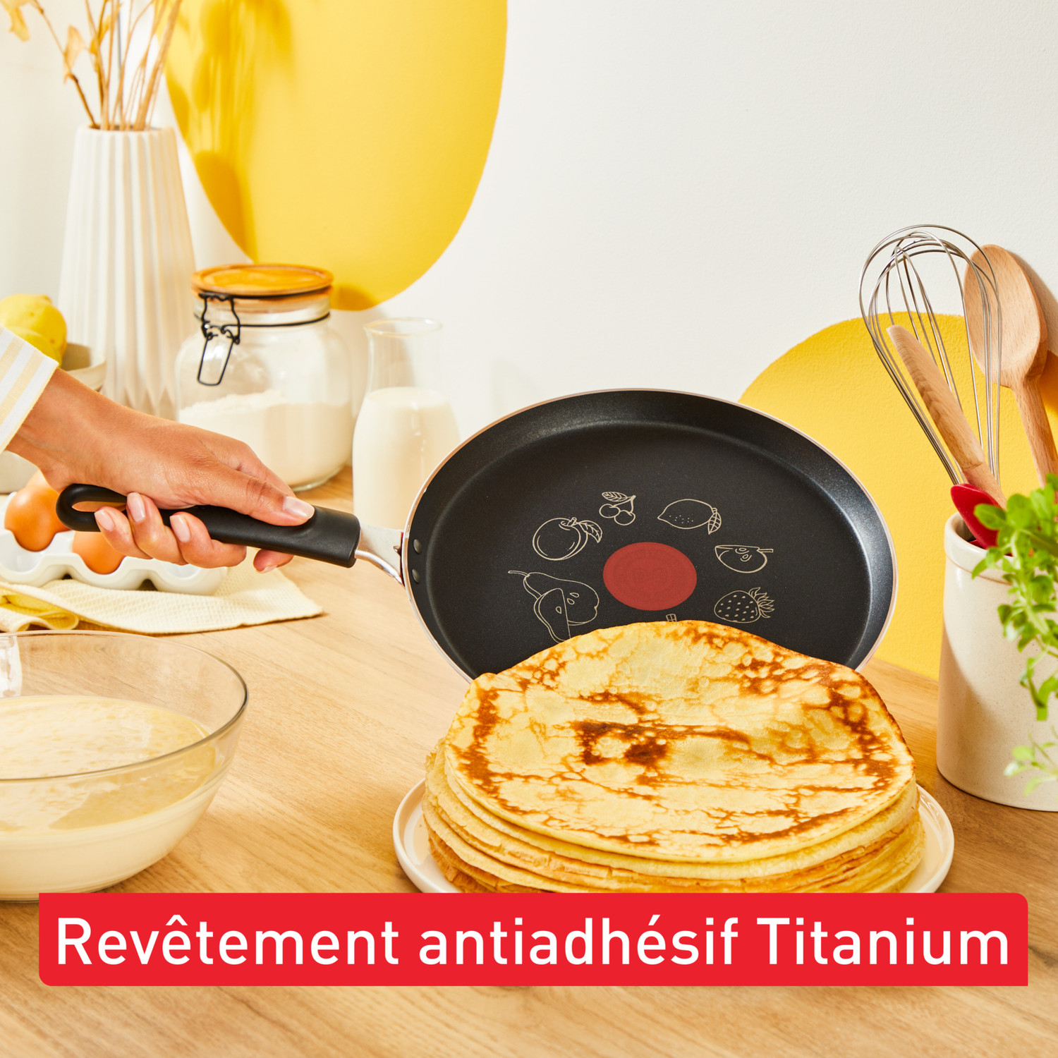 Voir la diapositive 4 : TEFAL Galetière 34cm tous feux sauf induction COLLECTORS ROUGE