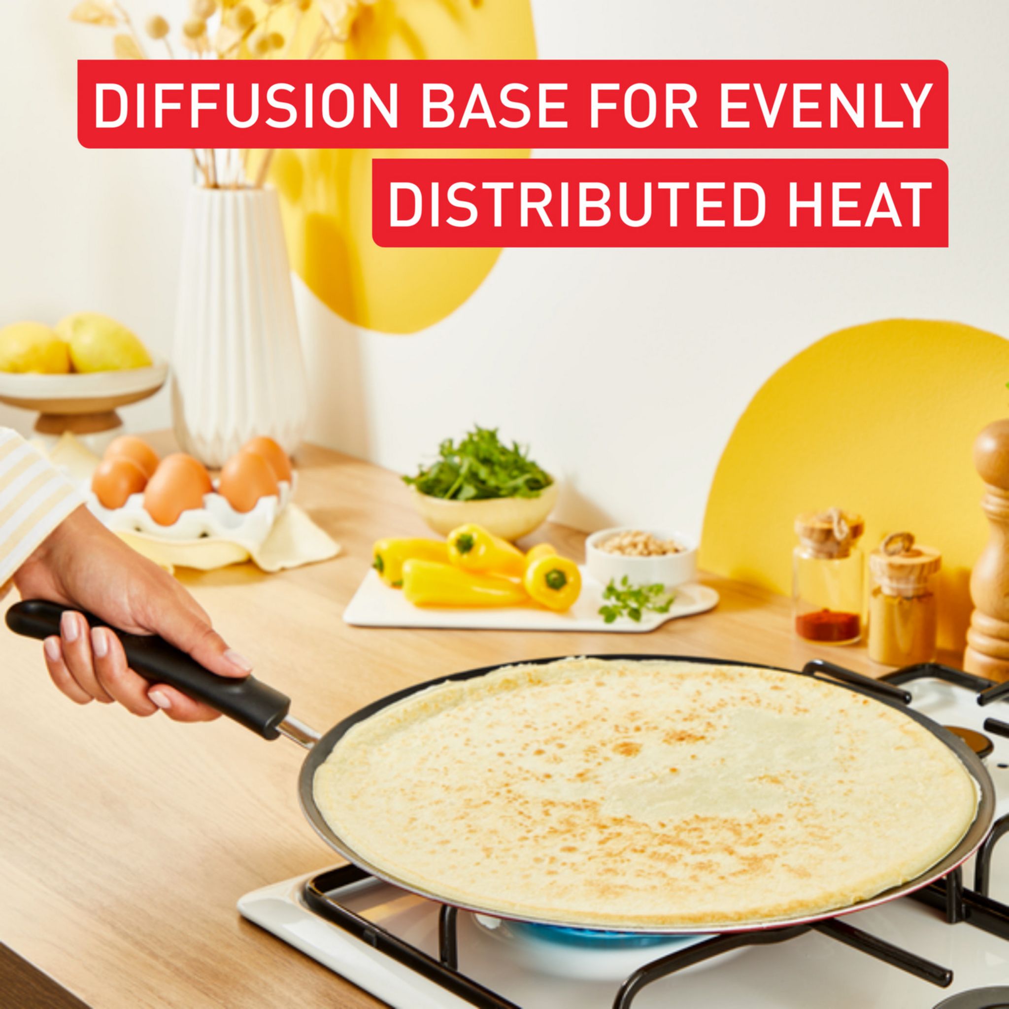 Voir la diapositive 6 : TEFAL Galetière 34cm tous feux sauf induction COLLECTORS ROUGE