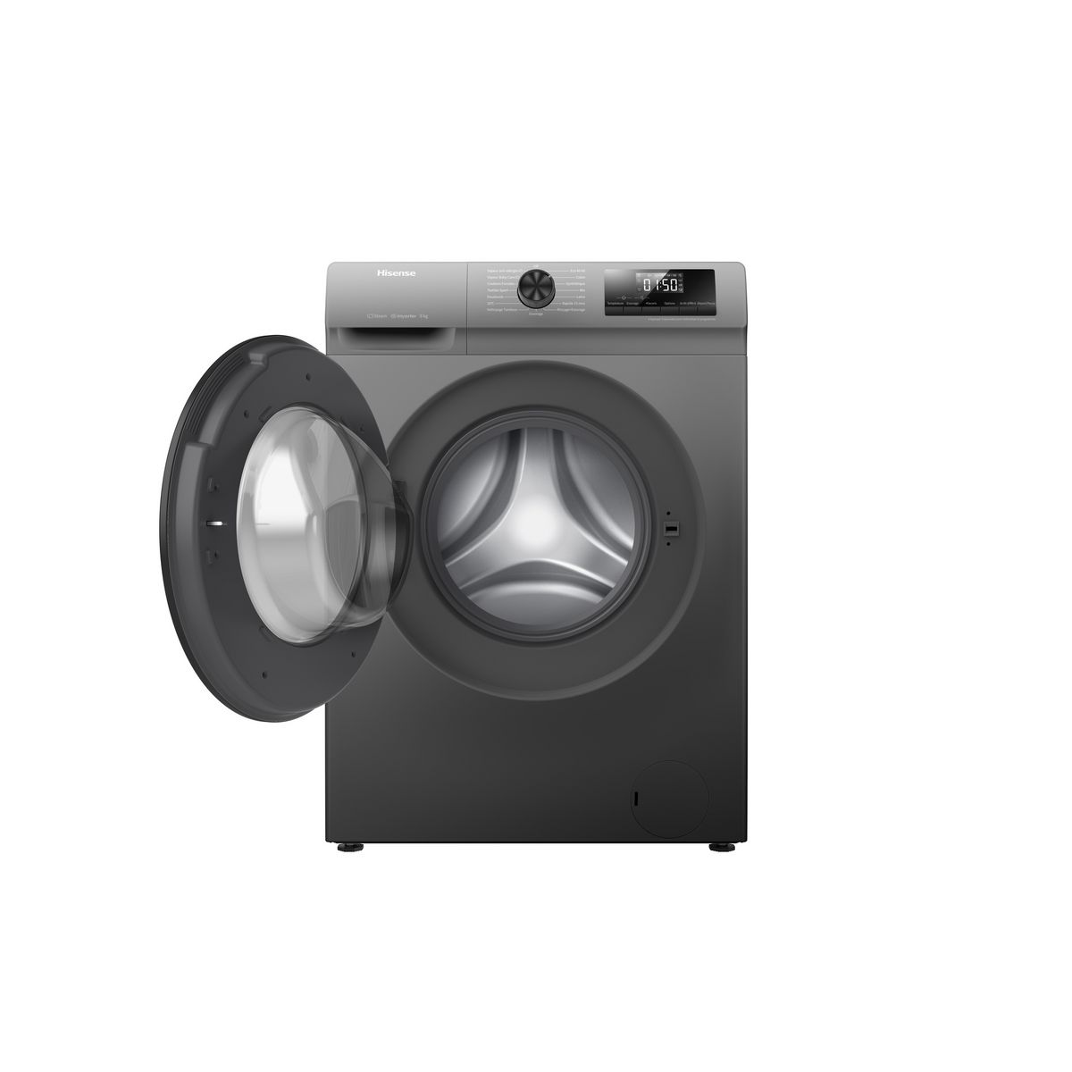 HISENSE Lave linge hublot à induction WFQP8014EVMT, 8 kg, 1400 T/min, A