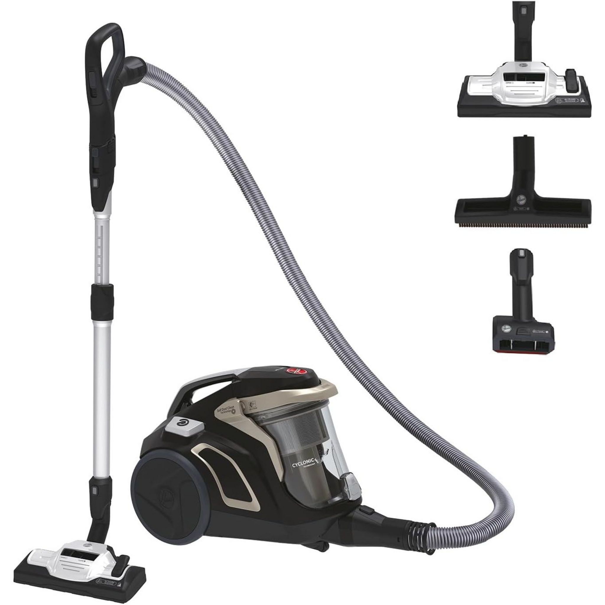Voir la diapositive 2 : HOOVER Aspirateur traîneau sans sac HP720PET - Noir