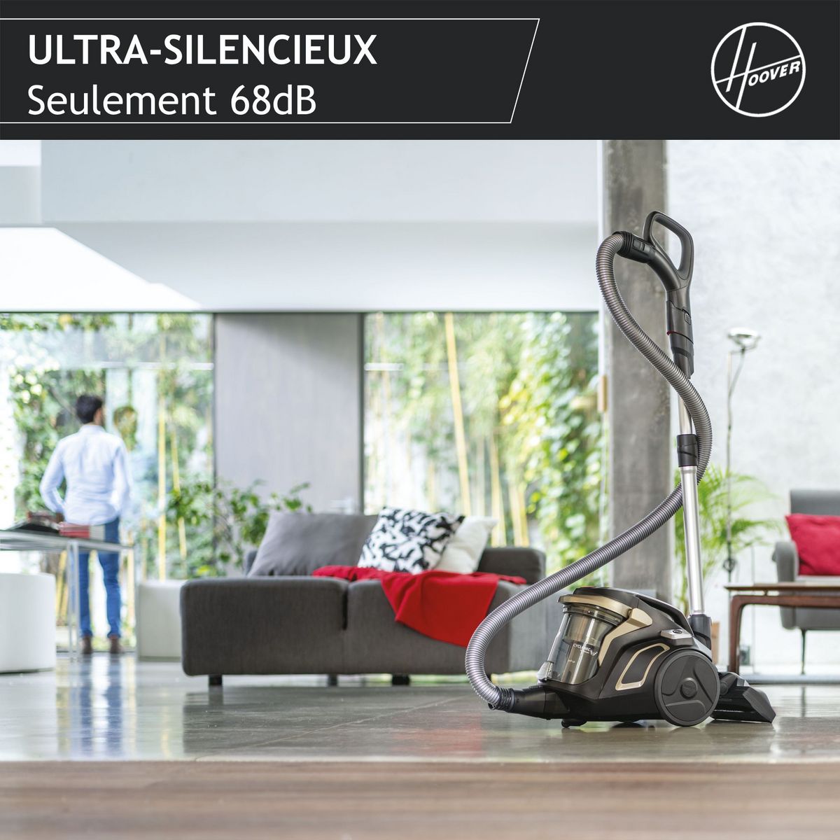 HOOVER Aspirateur traîneau sans sac HP720PET - Noir