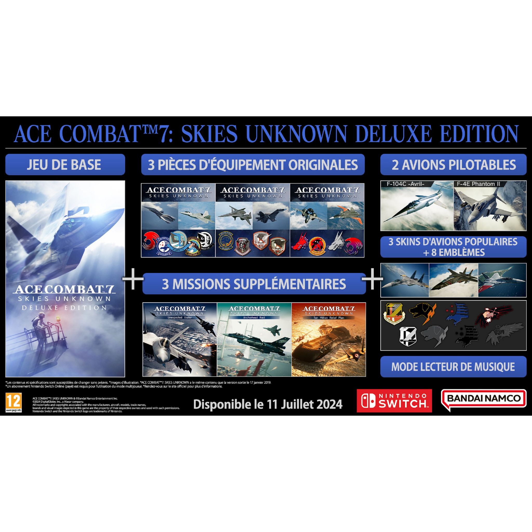Voir la diapositive 3 : BANDAI NAMCO ENT Ace Combat 7 Skies Unknown - Jeu Nintendo Switch - Deluxe Edition