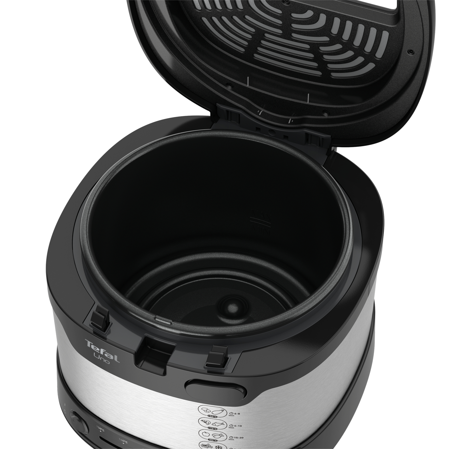 Voir la diapositive 2 : TEFAL Friteuse électrique UNO FF215D30 - Noir et inox