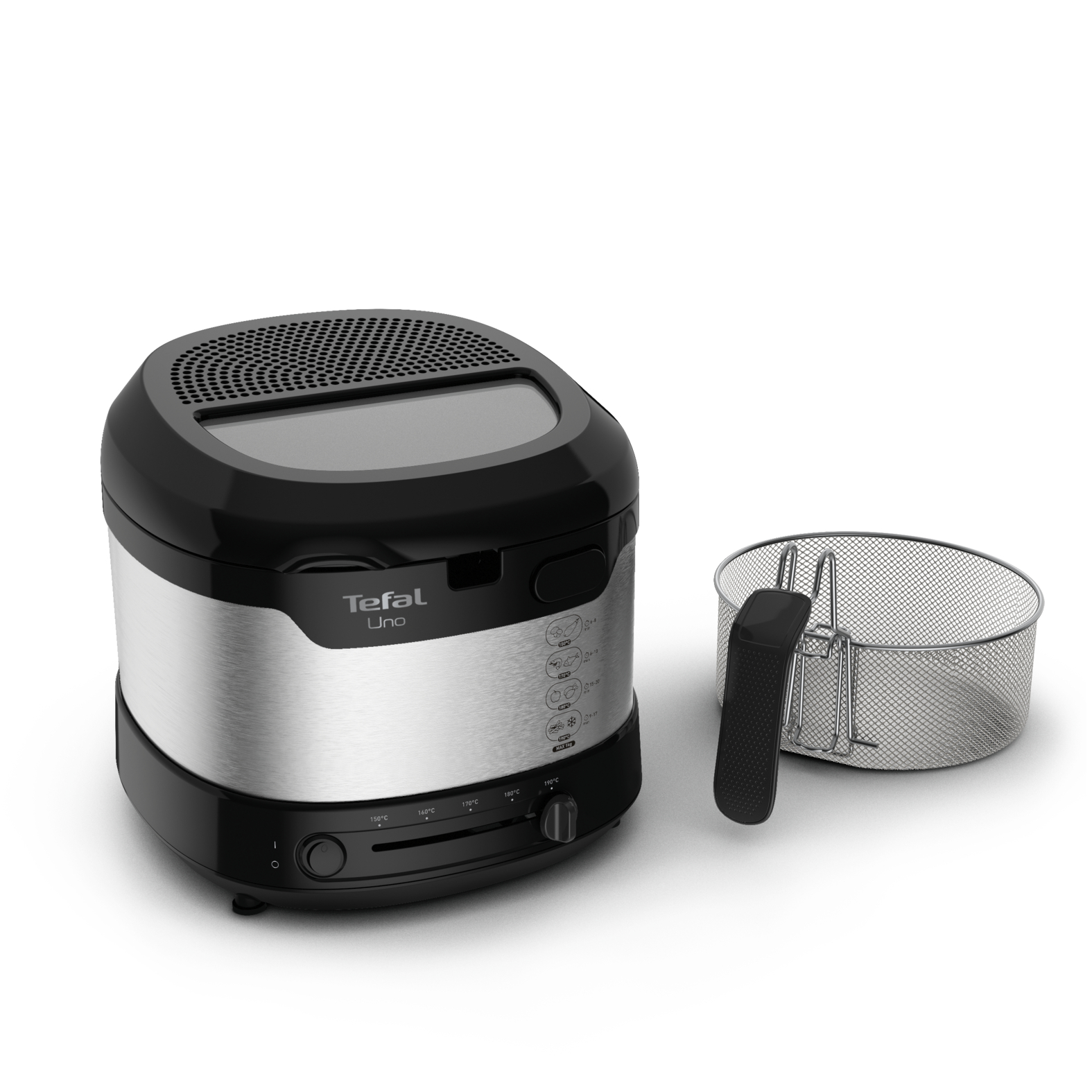 Voir la diapositive 3 : TEFAL Friteuse électrique UNO FF215D30 - Noir et inox
