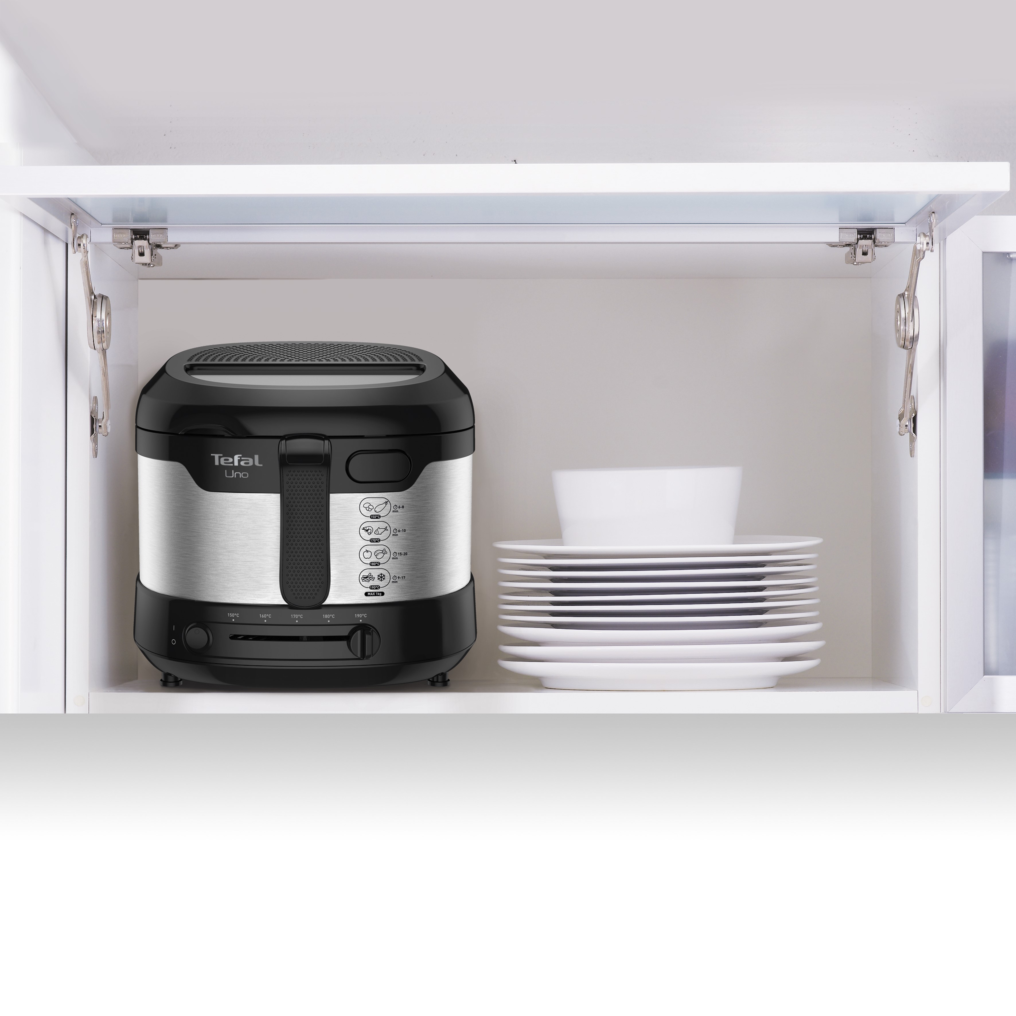 Voir la diapositive 5 : TEFAL Friteuse électrique UNO FF215D30 - Noir et inox