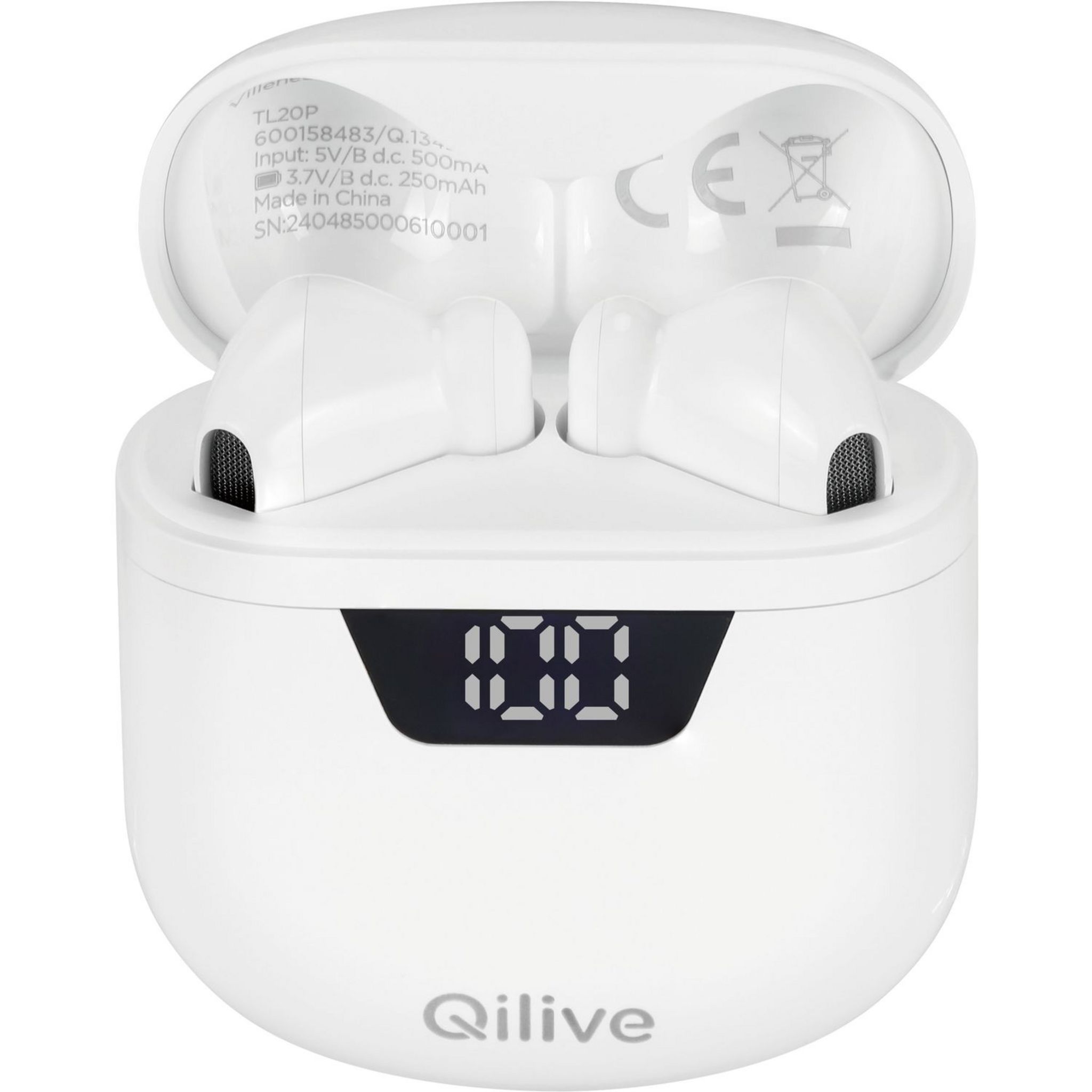 Voir la diapositive 2 : QILIVE Écouteurs Q1342 TWS - Blanc