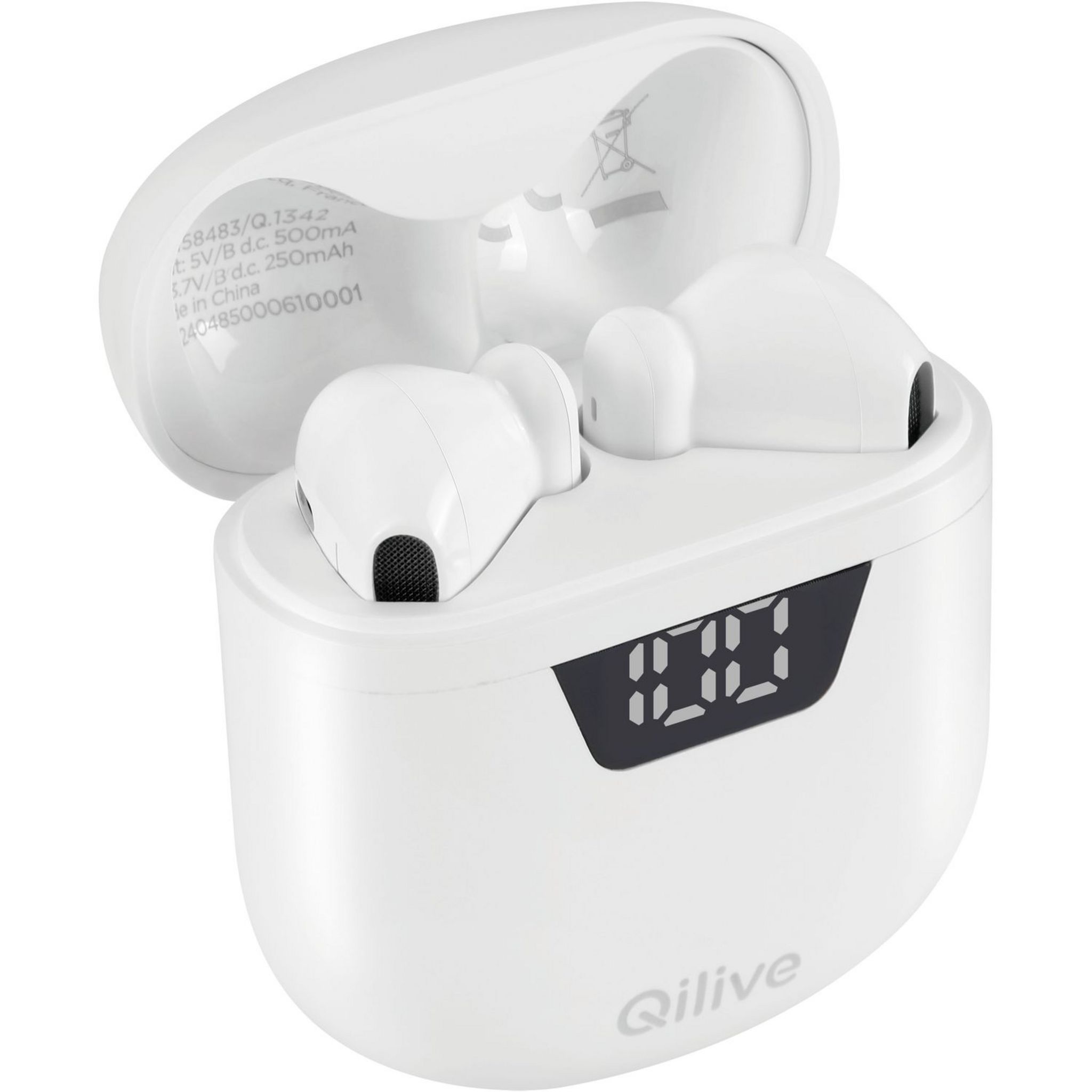 Voir la diapositive 4 : QILIVE Écouteurs Q1342 TWS - Blanc