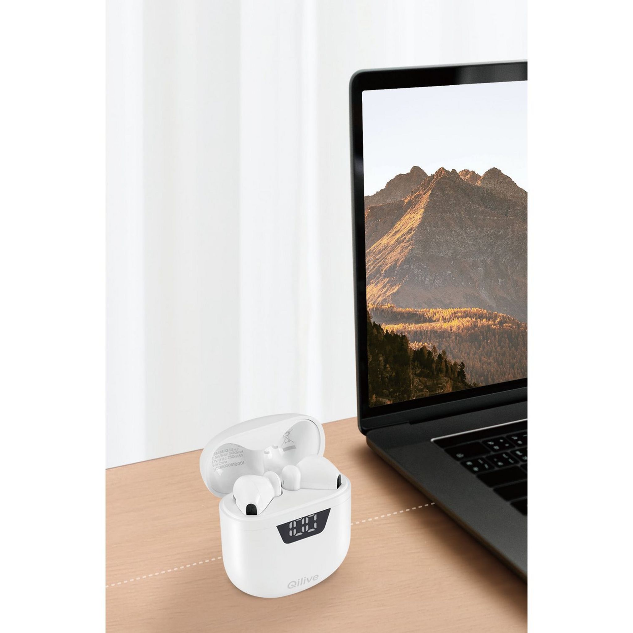 Voir la diapositive 8 : QILIVE Écouteurs Q1342 TWS - Blanc