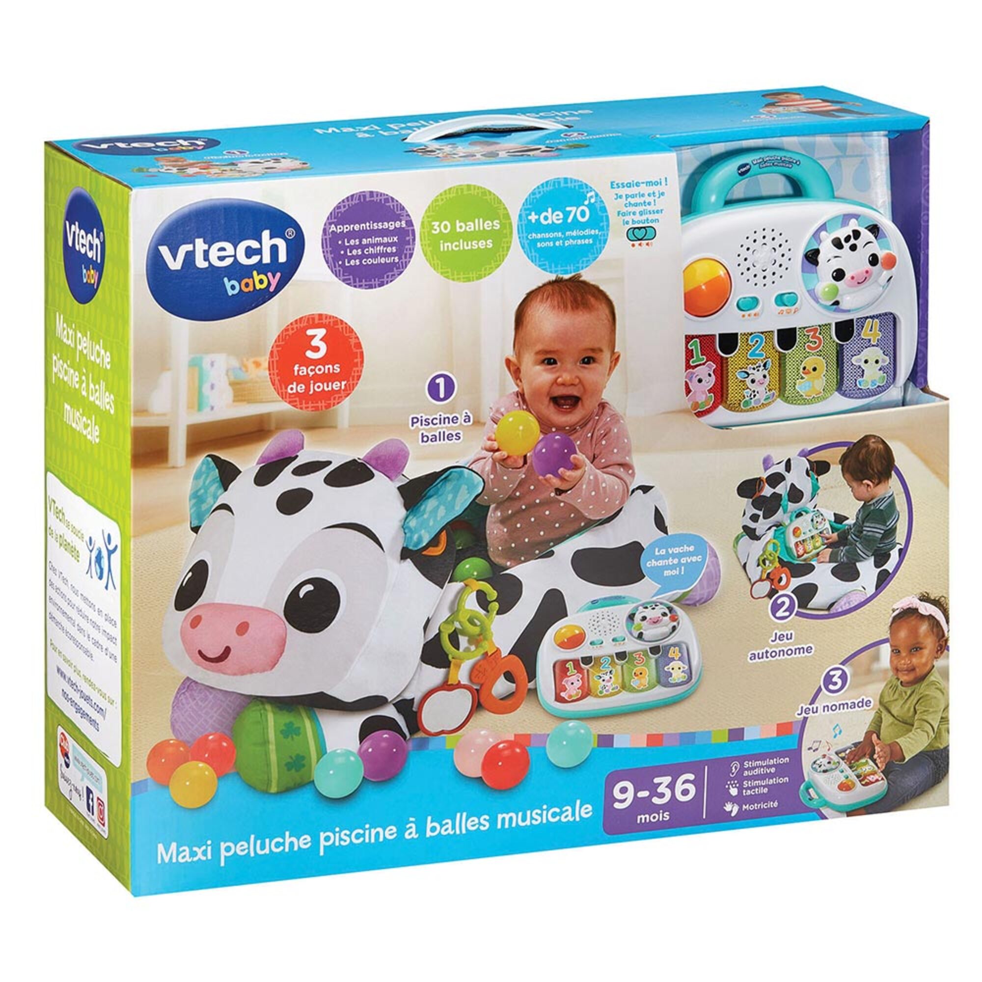 Voir la diapositive 7 : VTECH Maxi Peluche Piscine à Balles Musicale