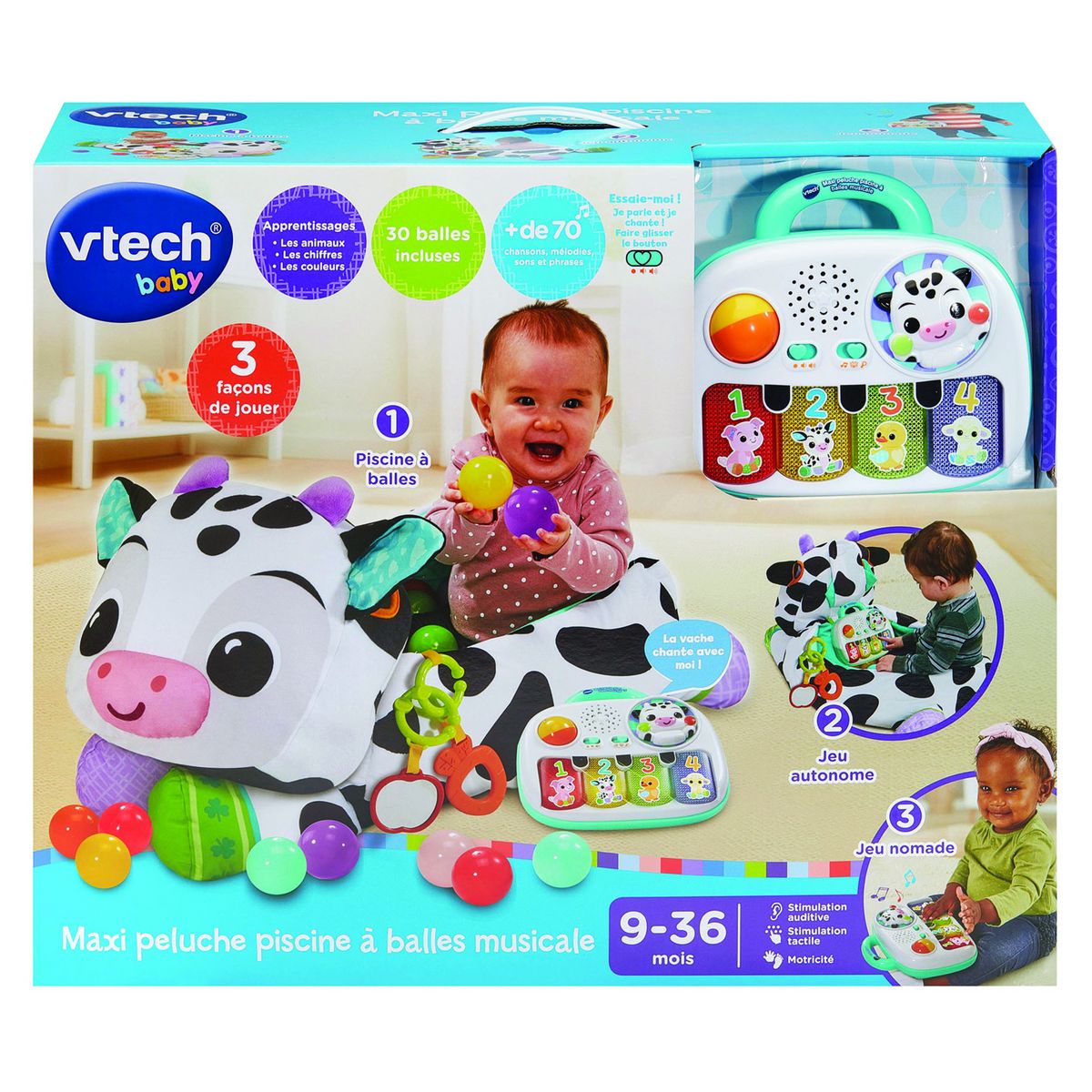 VTECH Maxi Peluche Piscine à Balles Musicale