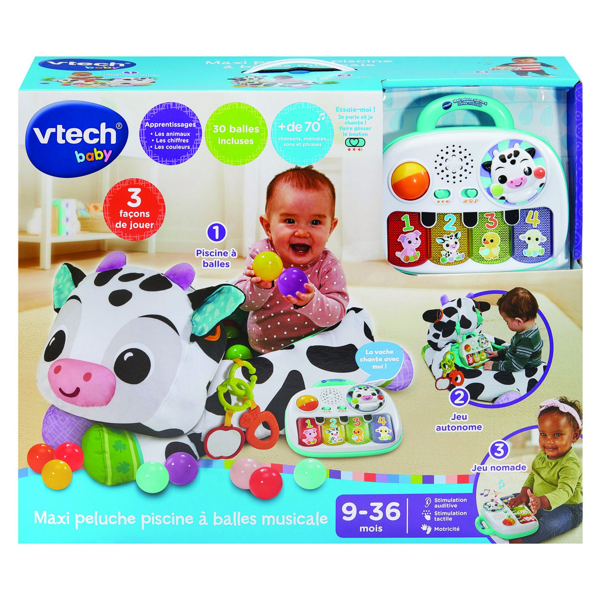 Voir la diapositive 8 : VTECH Maxi Peluche Piscine à Balles Musicale