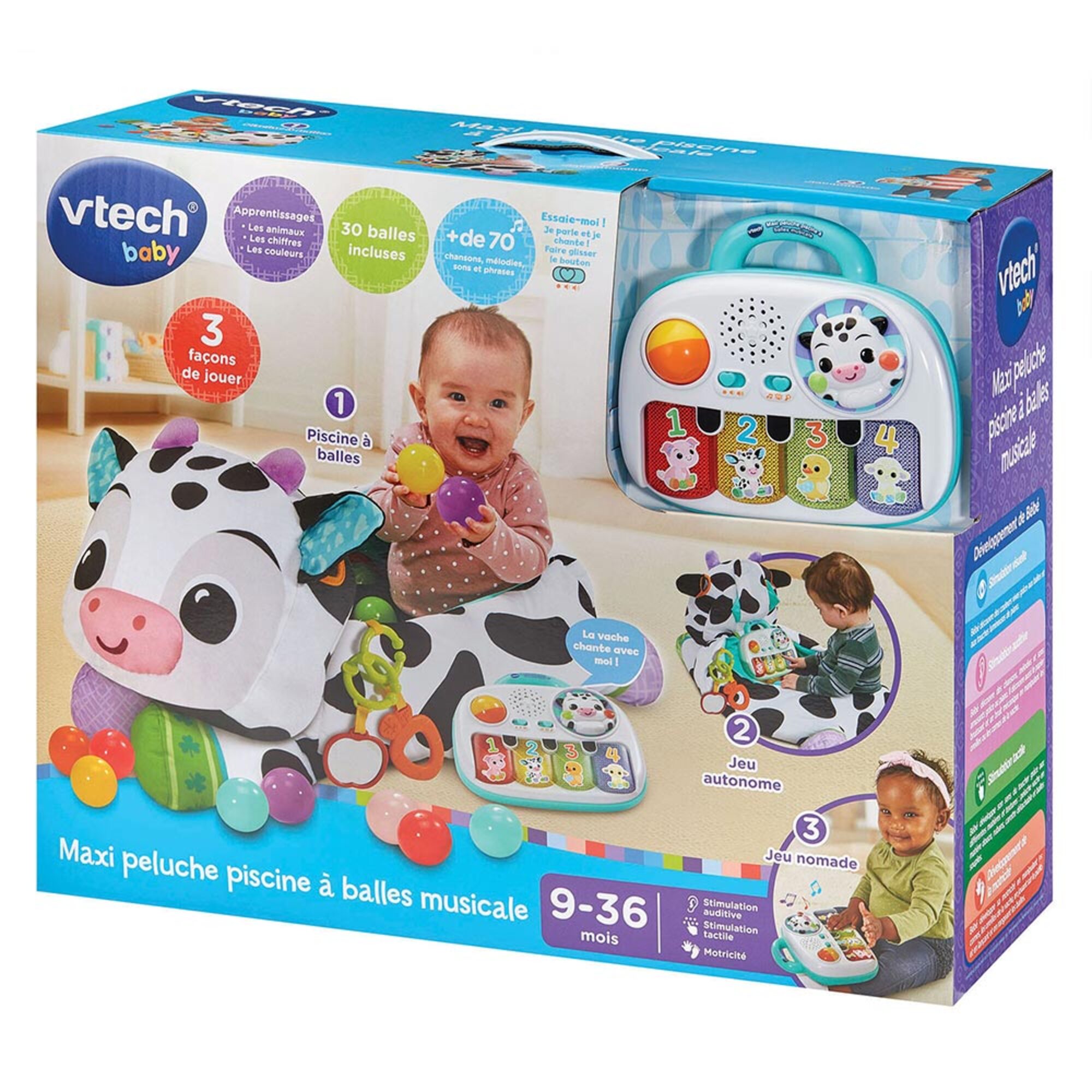 Voir la diapositive 9 : VTECH Maxi Peluche Piscine à Balles Musicale