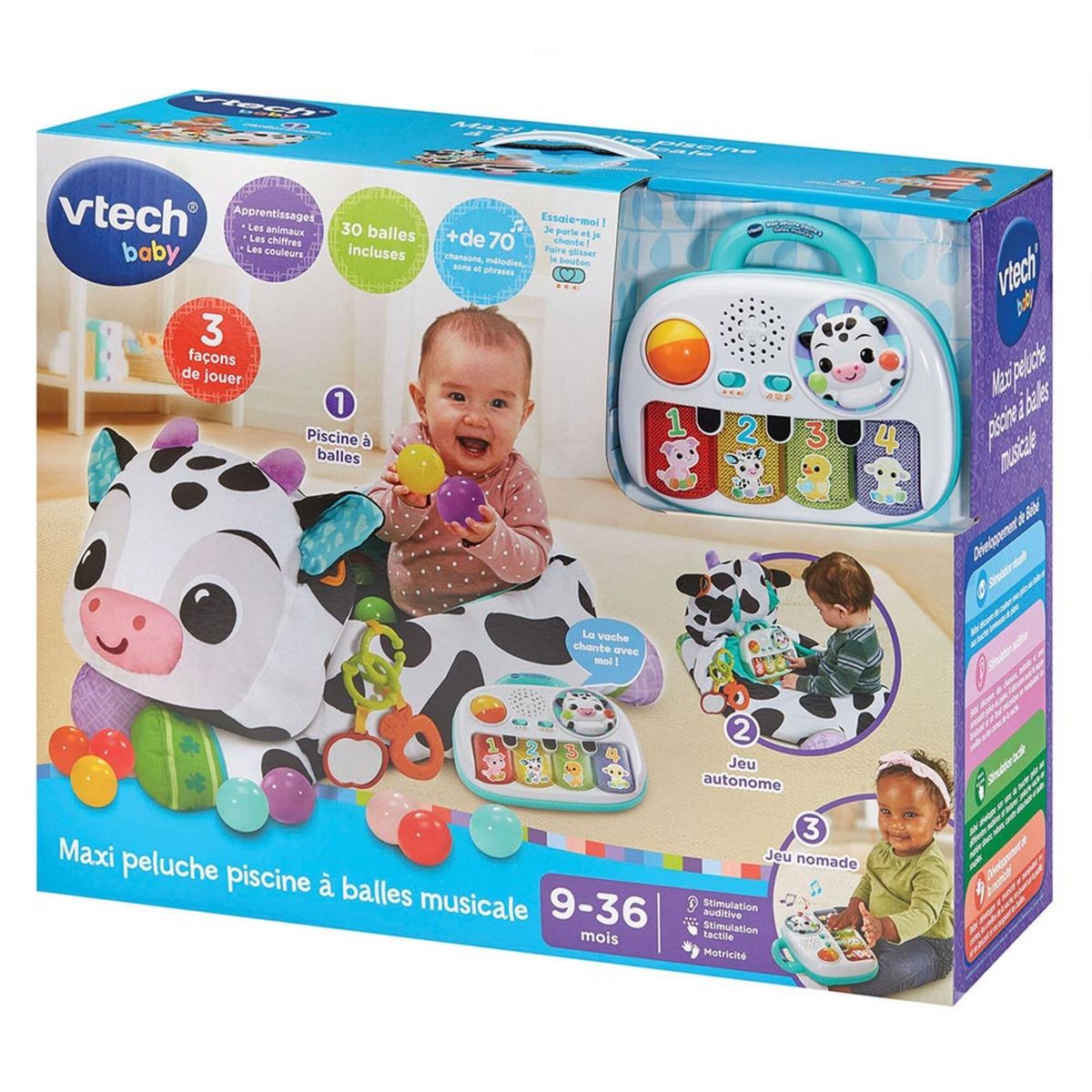 VTECH Maxi Peluche Piscine à Balles Musicale
